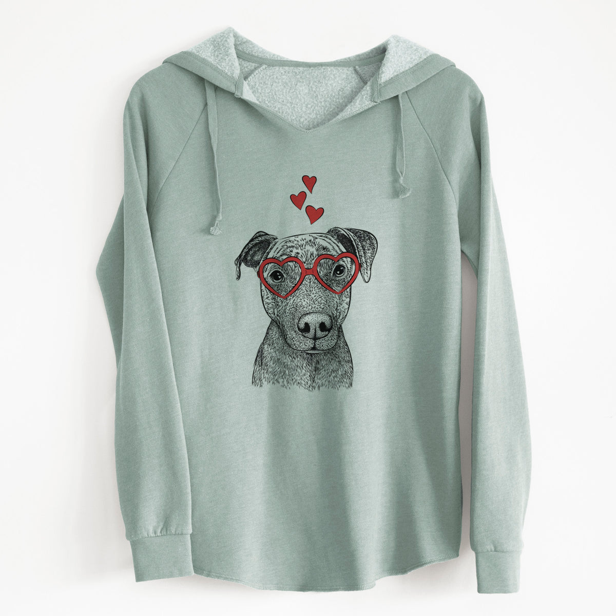 Valentine Reeses the Pitbull - Cali Wave Hooded Sweatshirt