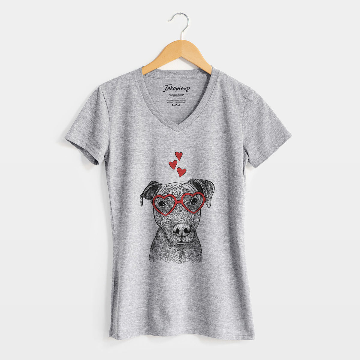 Valentine Reeses the Pitbull - Women's Perfect V-neck Shirt