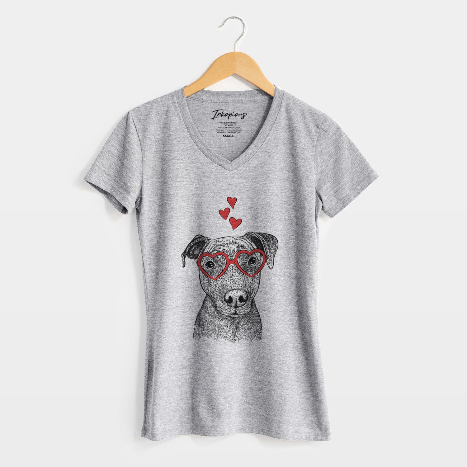 Valentine Reeses the Pitbull - Women's Perfect V-neck Shirt