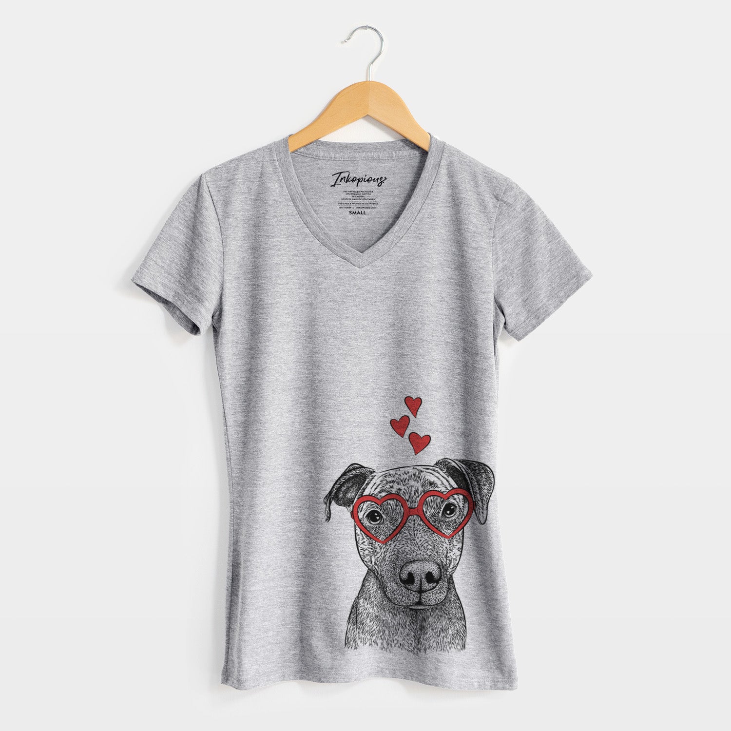 Valentine Reeses the Pitbull - Women's Perfect V-neck Shirt