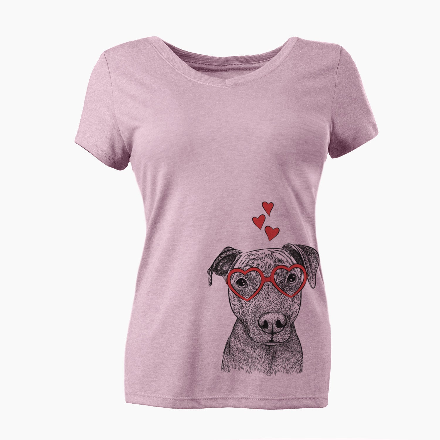 Valentine Reeses the Pitbull - Women's Perfect V-neck Shirt