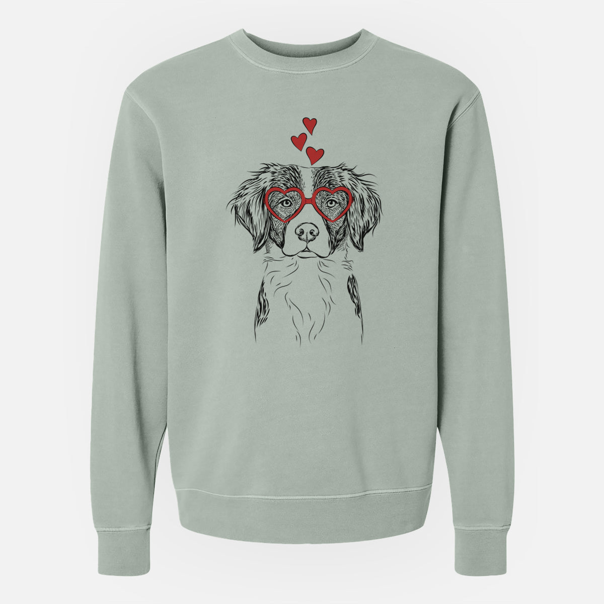 Valentine Remi the Brittany - Unisex Pigment Dyed Crew Sweatshirt