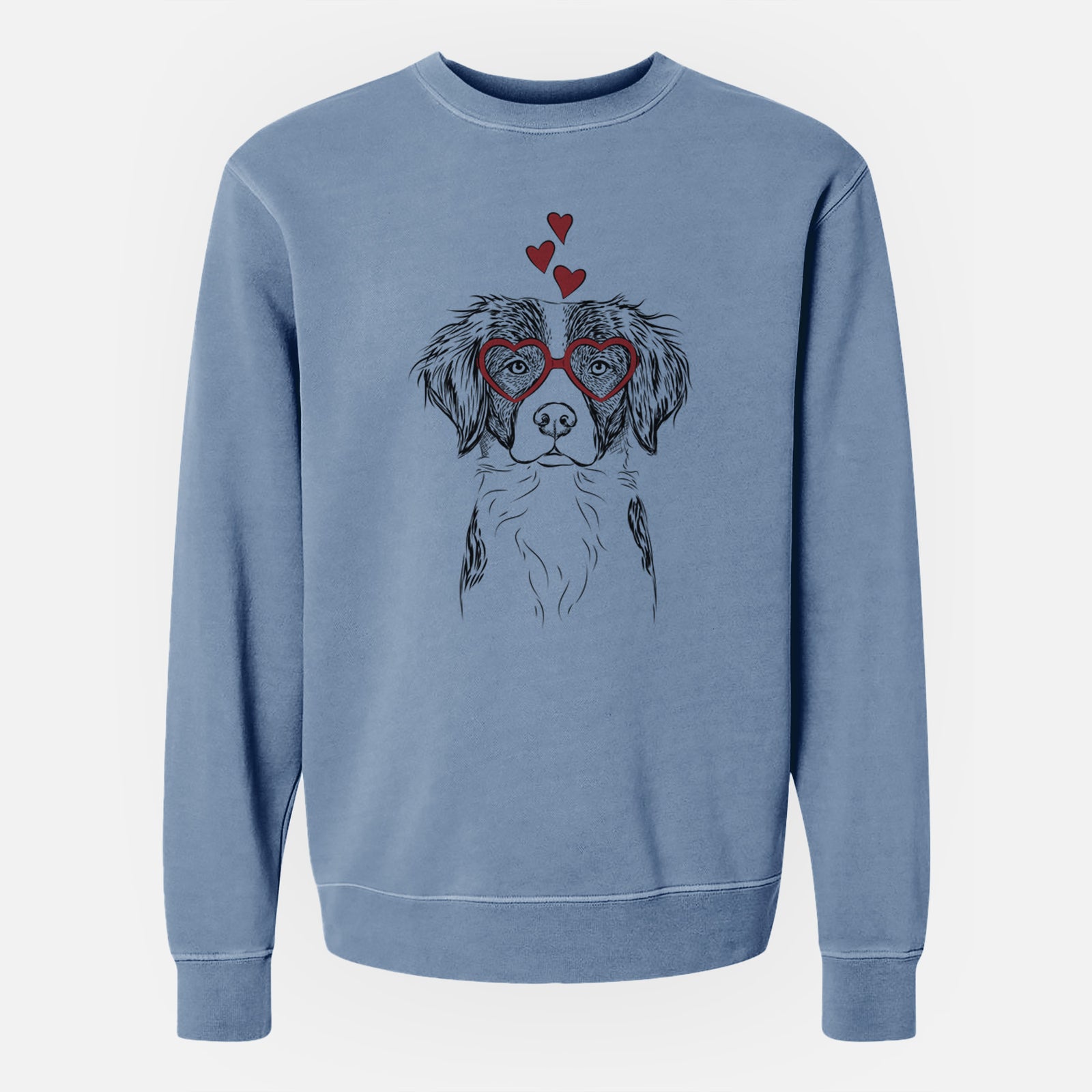Valentine Remi the Brittany - Unisex Pigment Dyed Crew Sweatshirt