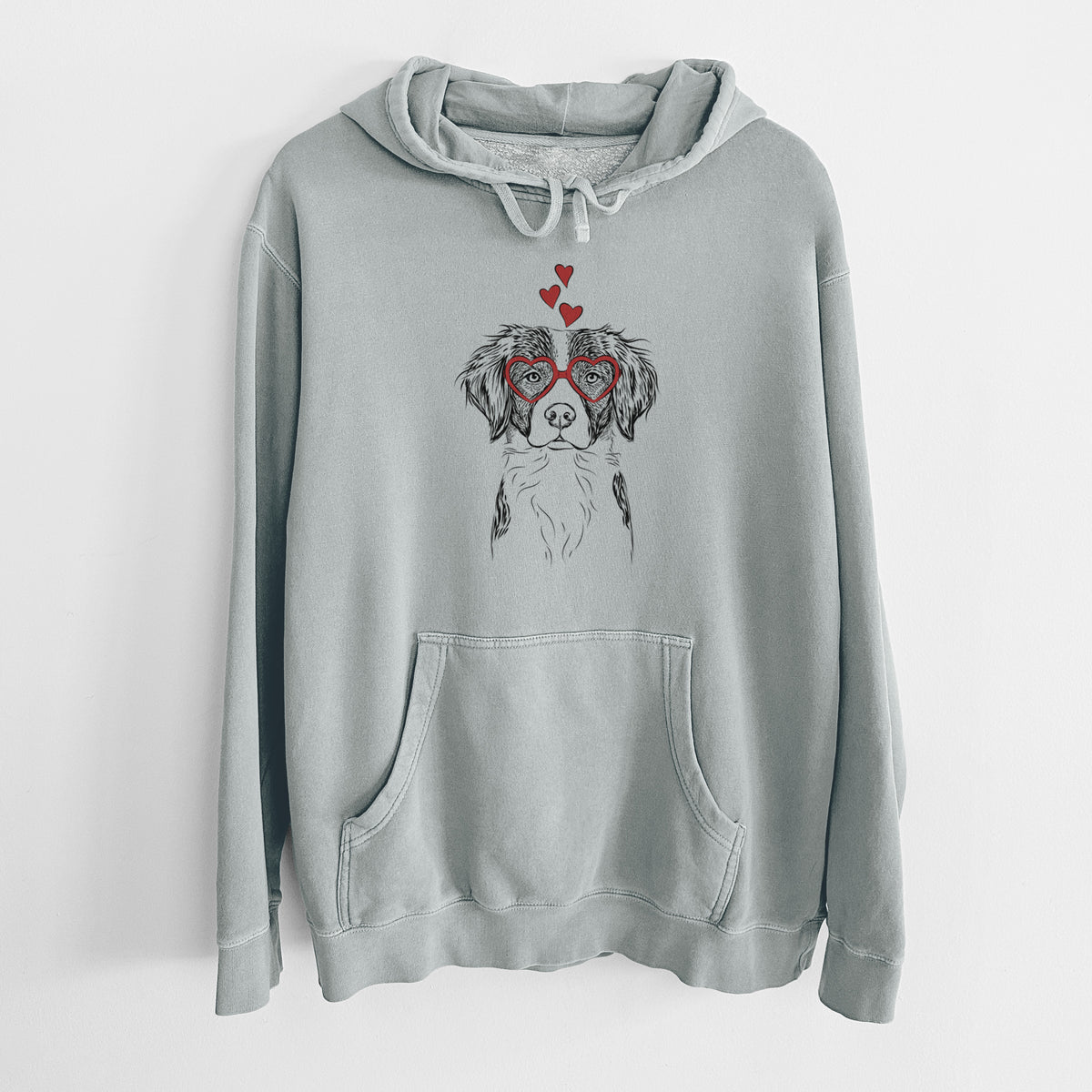 Valentine Remi the Brittany - Unisex Pigment Dyed Hoodie