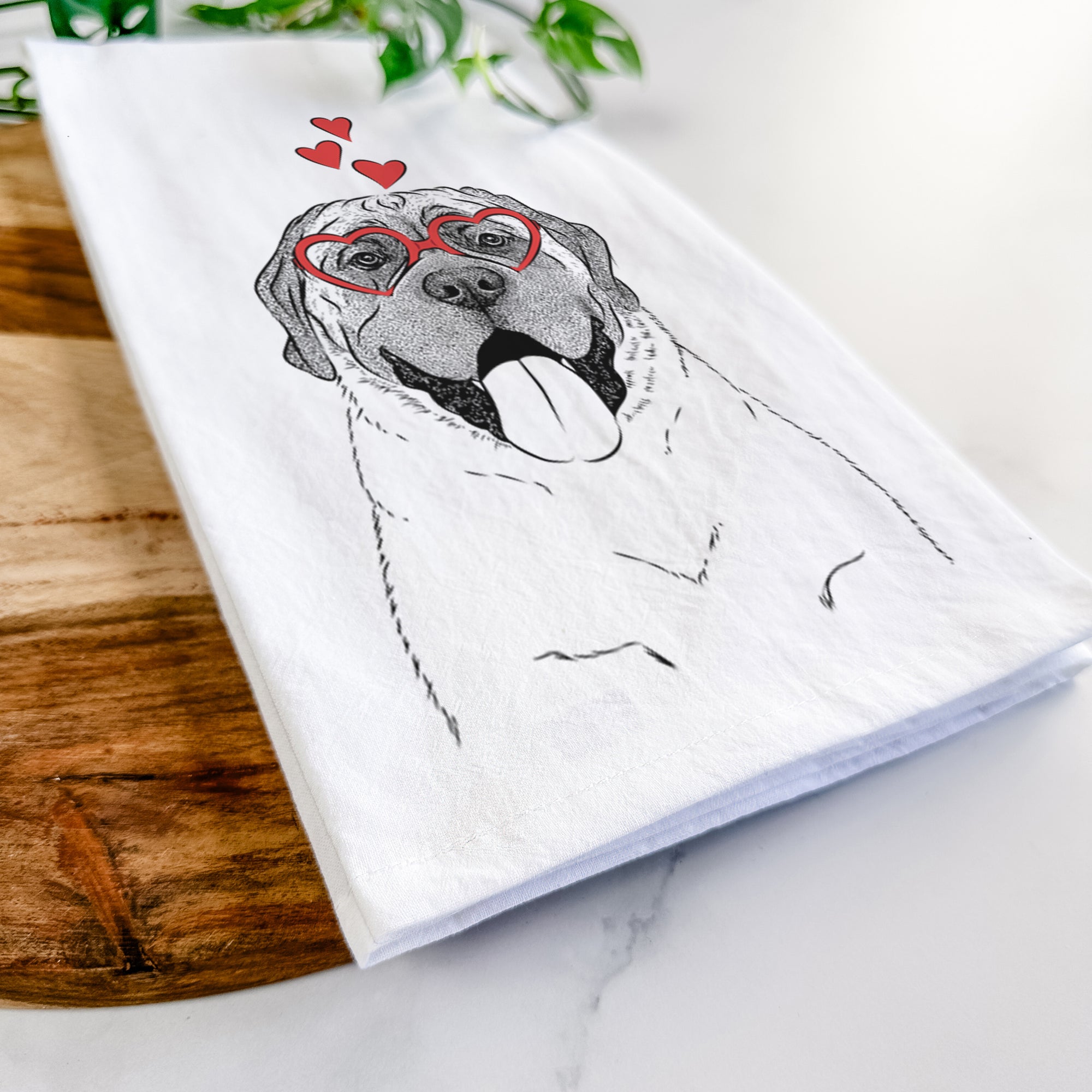 Remmie the English Mastiff Tea Towel