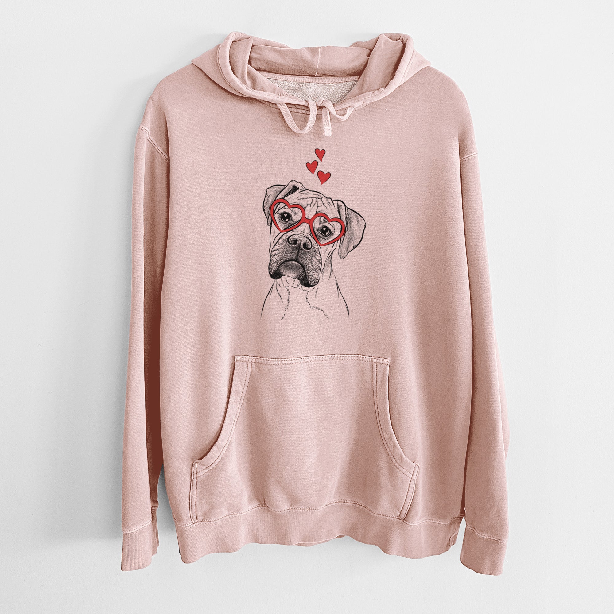 Valentine Reuby the Boxer - Unisex Pigment Dyed Hoodie