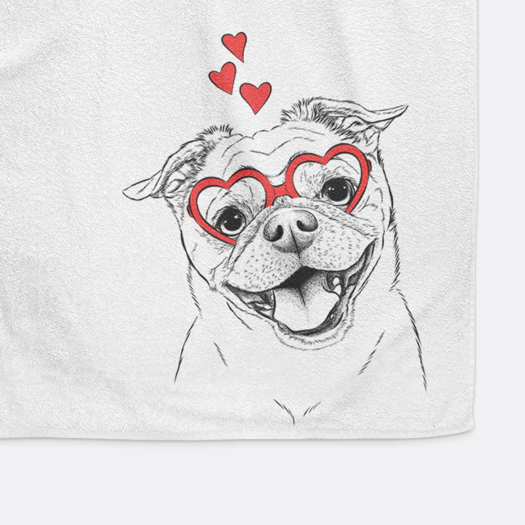 Riley the Chug Decorative Hand Towel