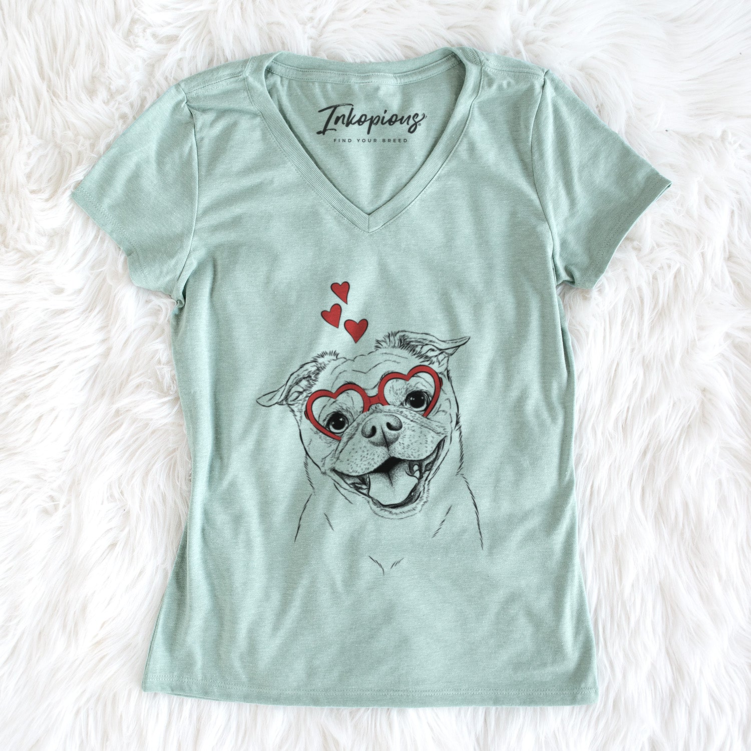 Valentine Riley the Chug - Women's Perfect V-neck Shirt