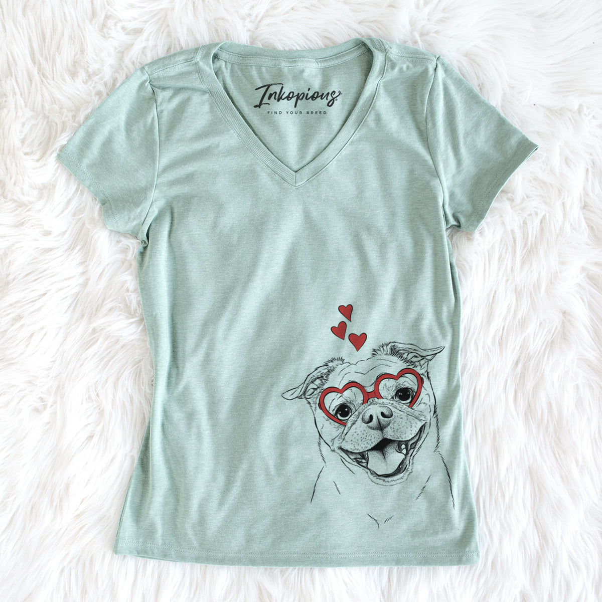 Valentine Riley the Chug - Women&#39;s Perfect V-neck Shirt