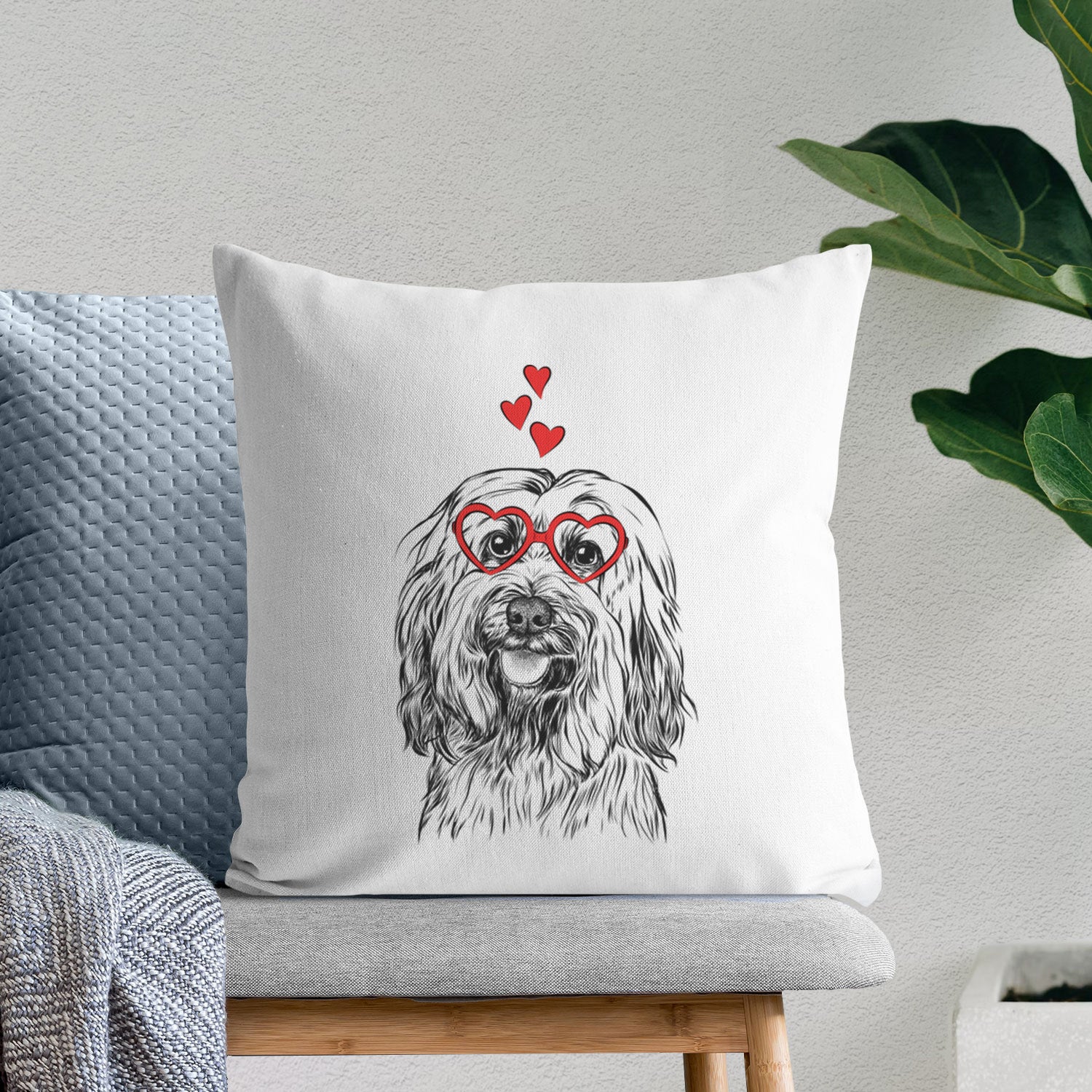 Rime the Tibetan Terrier - Throw Pillow Cover