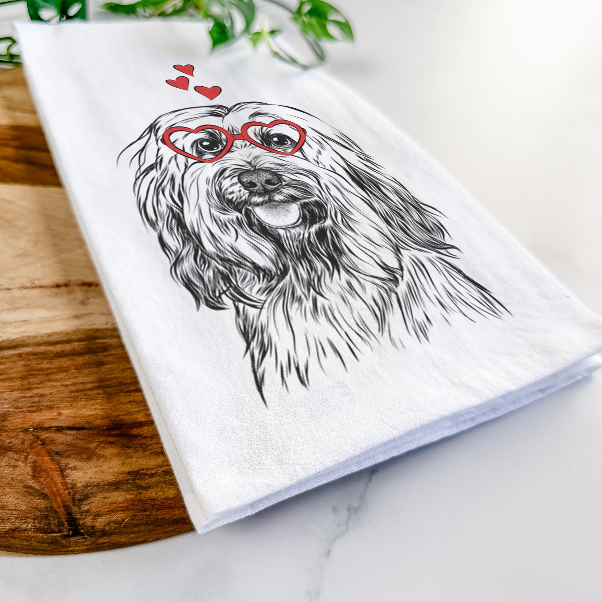 Rime the Tibetan Terrier Tea Towel