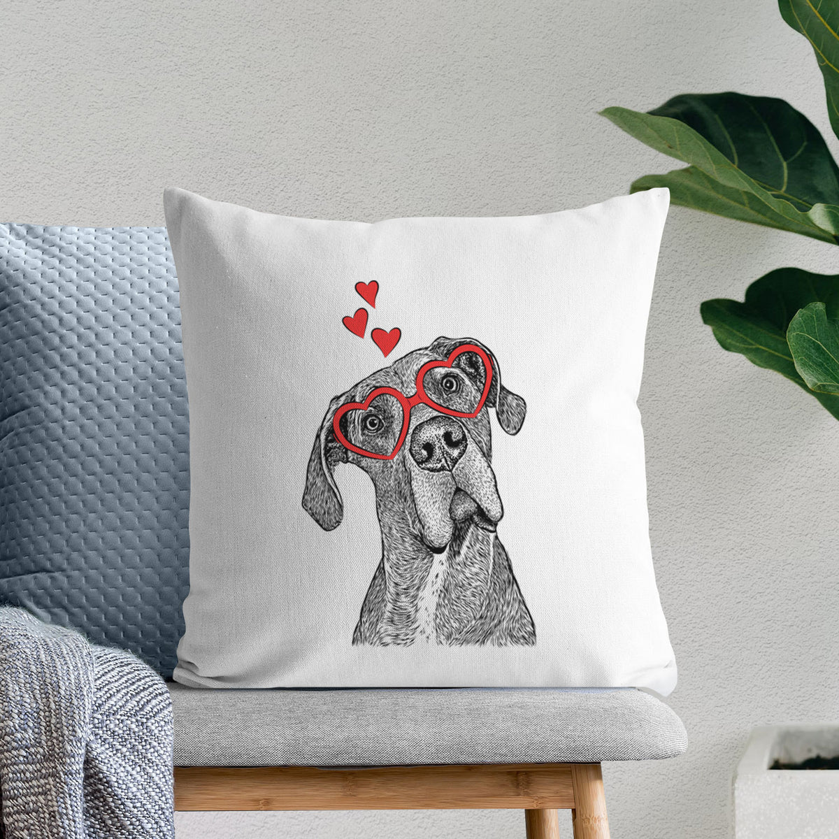 River the Great Dane - Throw Pillow Cover