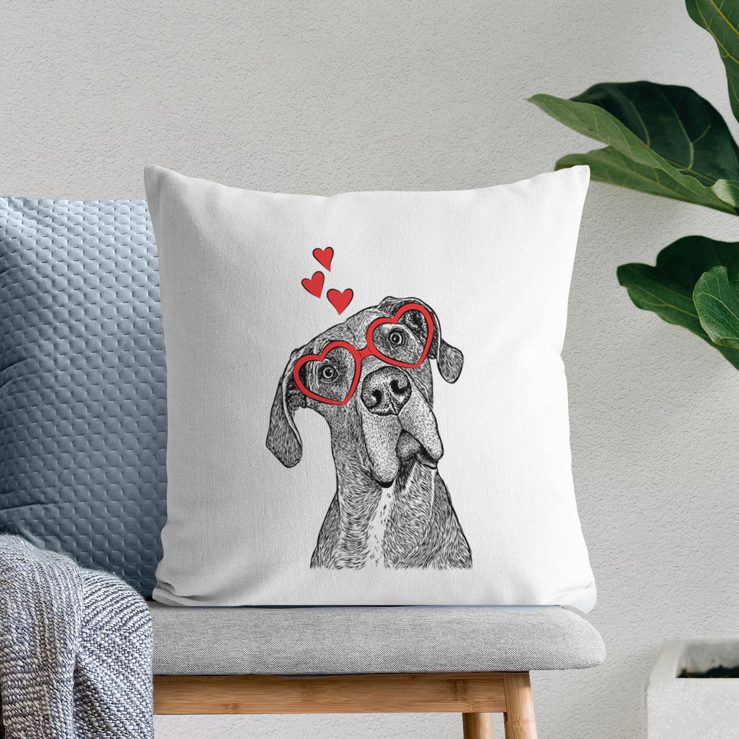 River the Great Dane - Throw Pillow Cover