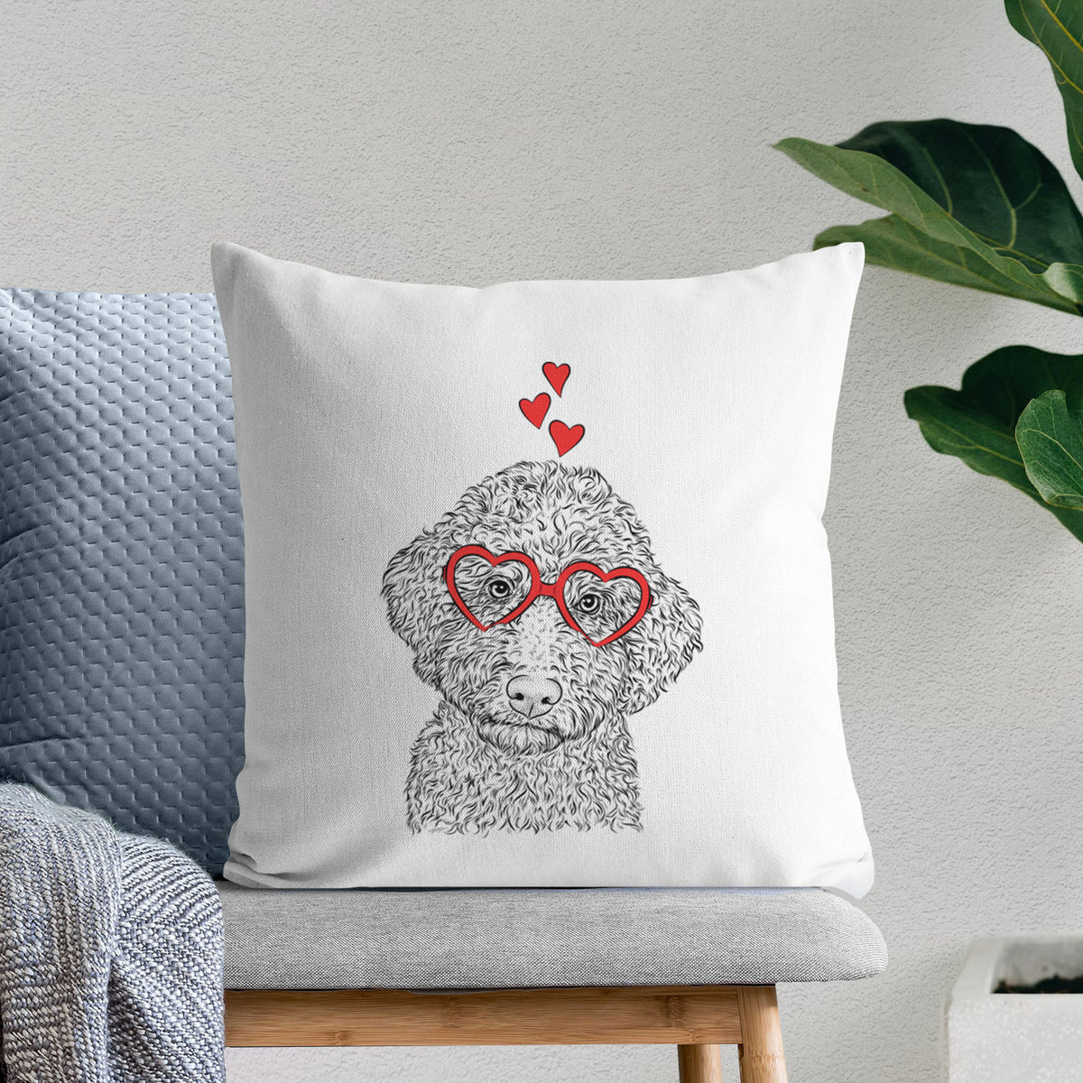 Ross the Lagotto Romagnolo - Throw Pillow Cover