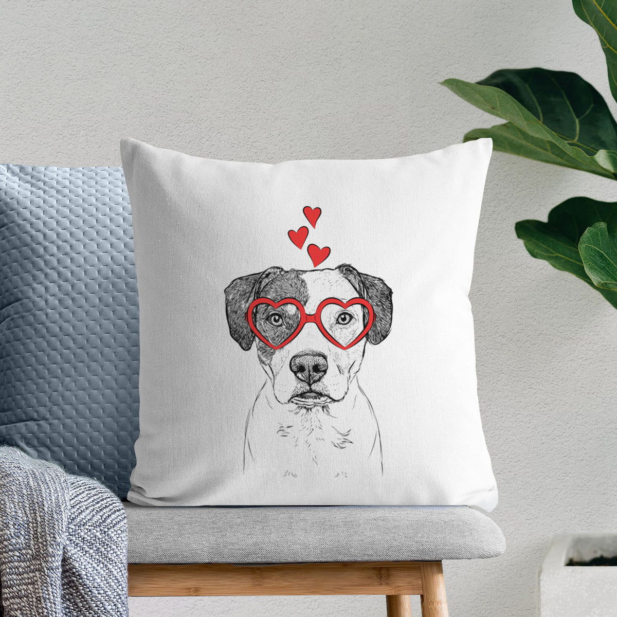 Ryleigh the Beagle Pitbull Mix - Throw Pillow Cover