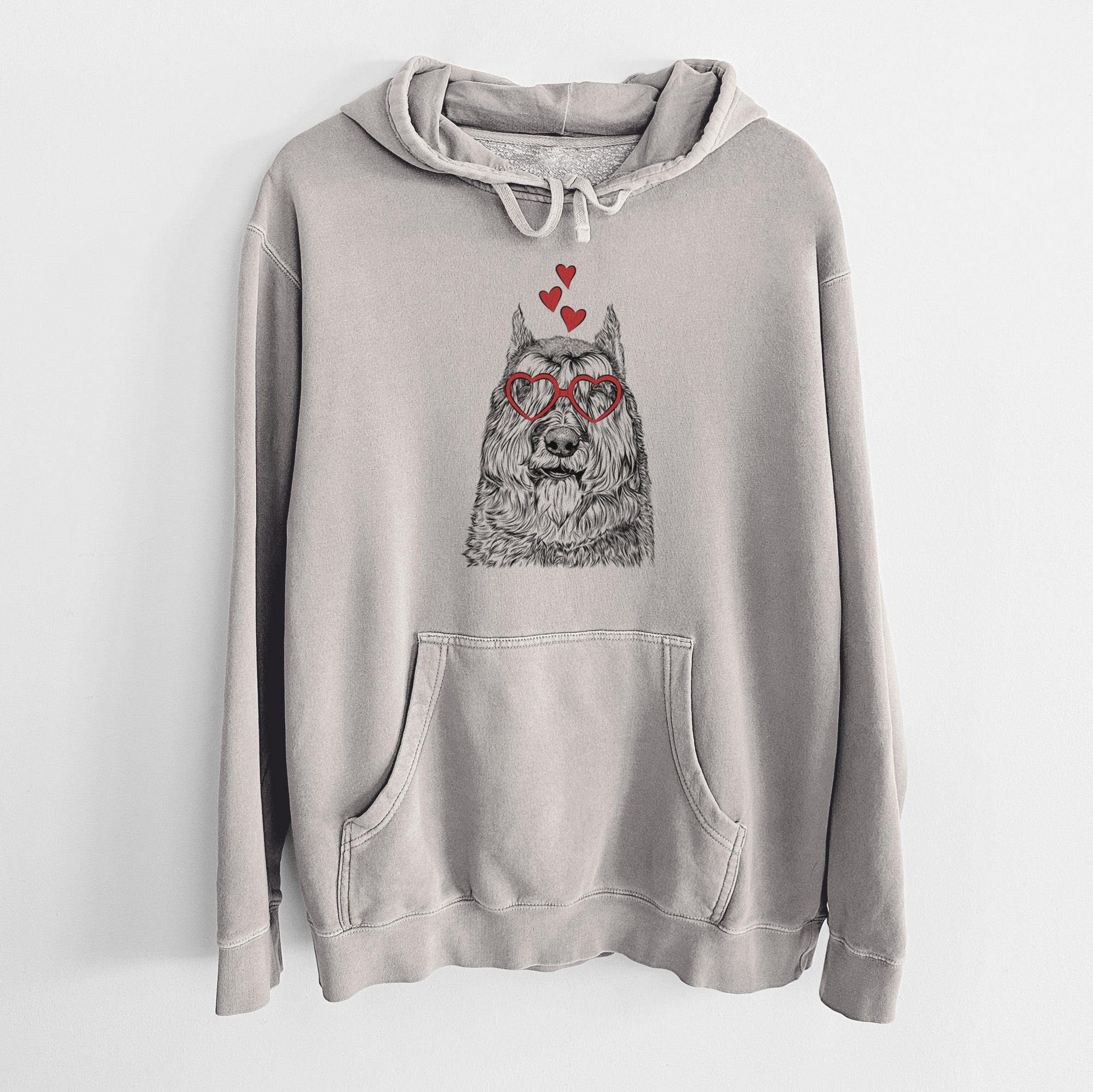 Valentine Sabre the Bouvier Des Flandres - Unisex Pigment Dyed Hoodie