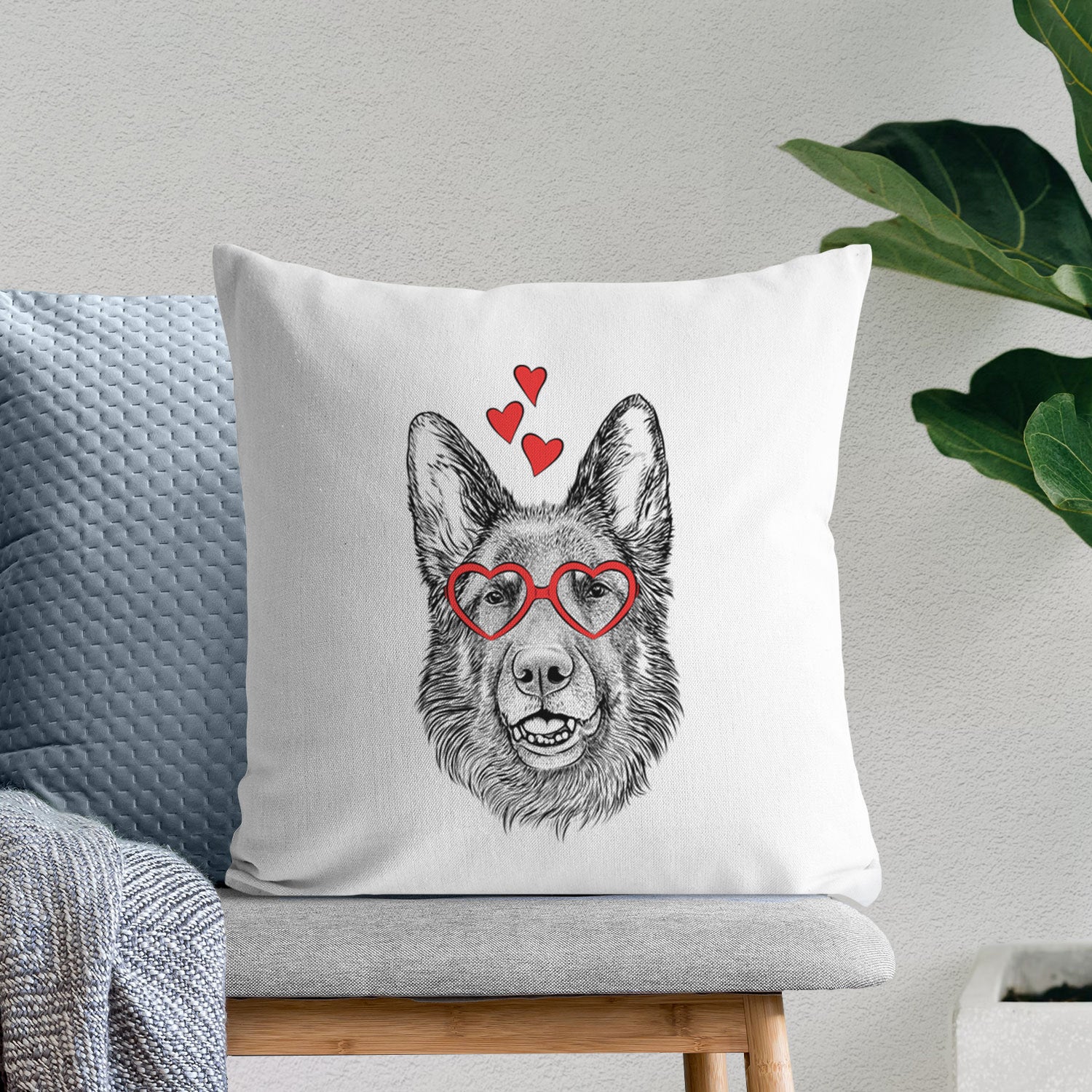 Sammie the German Shepherd - Throw Pillow Cover
