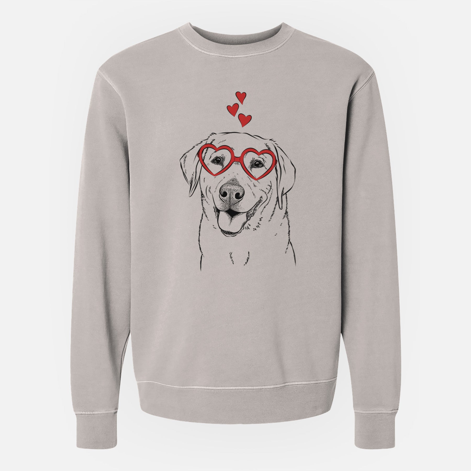 Valentine Sanford the Labrador Retriever - Unisex Pigment Dyed Crew Sweatshirt