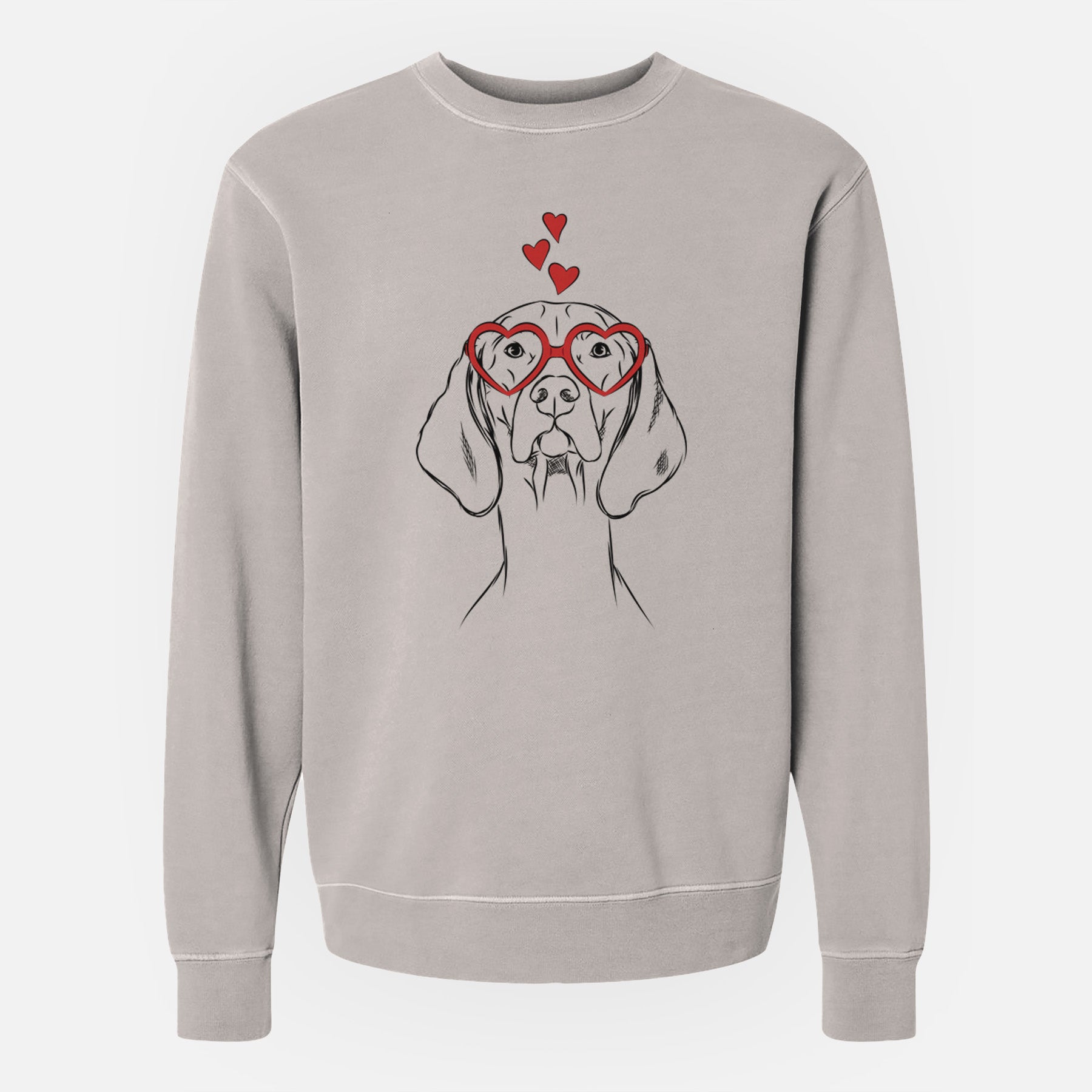 Valentine Sawyer the Vizsla - Unisex Pigment Dyed Crew Sweatshirt