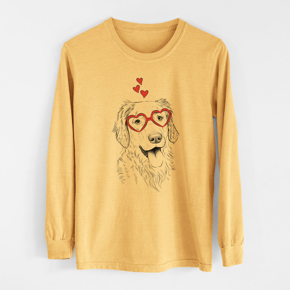 Valentine Semba the Golden Retriever - Heavyweight 100% Cotton Long Sleeve