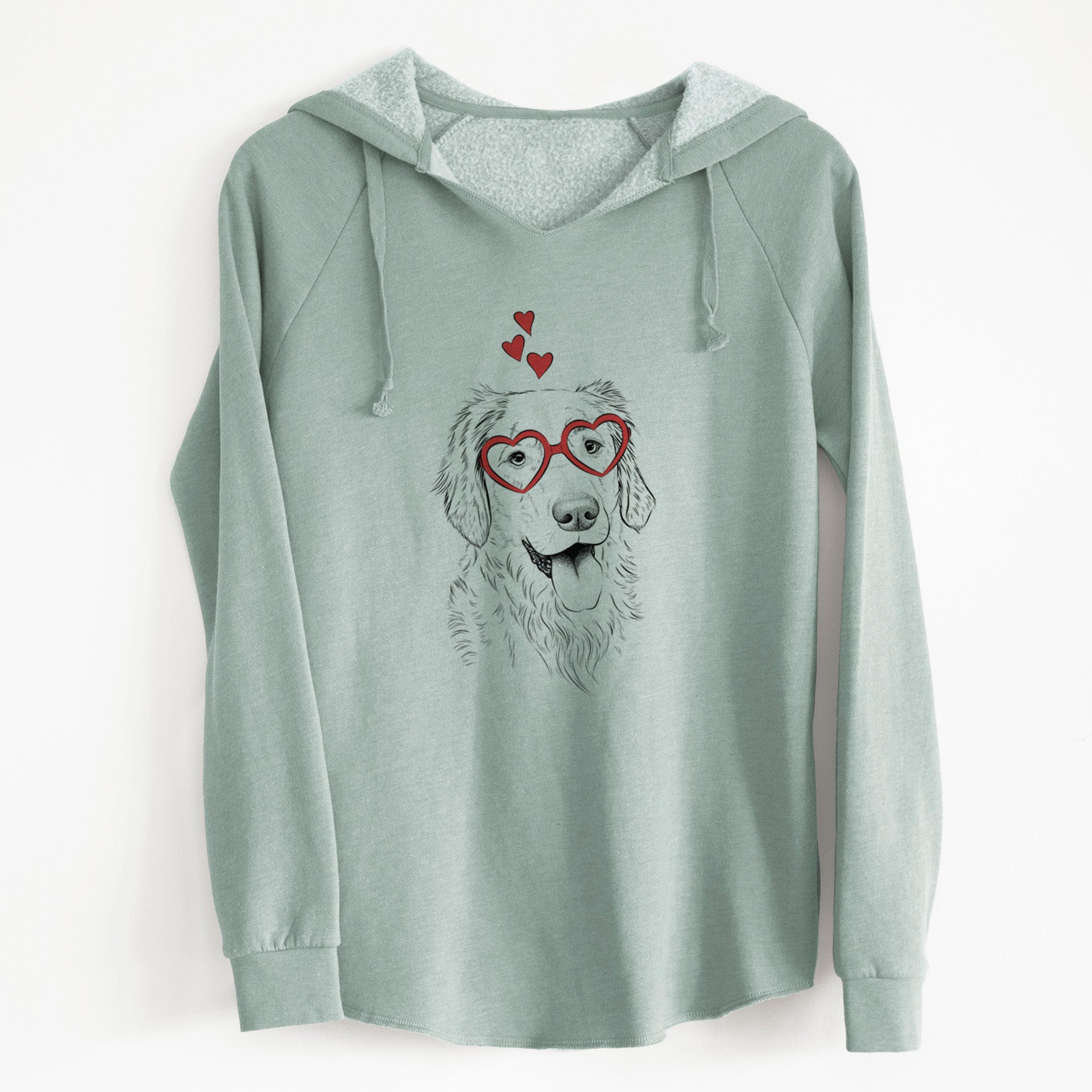 Valentine Semba the Golden Retriever - Cali Wave Hooded Sweatshirt