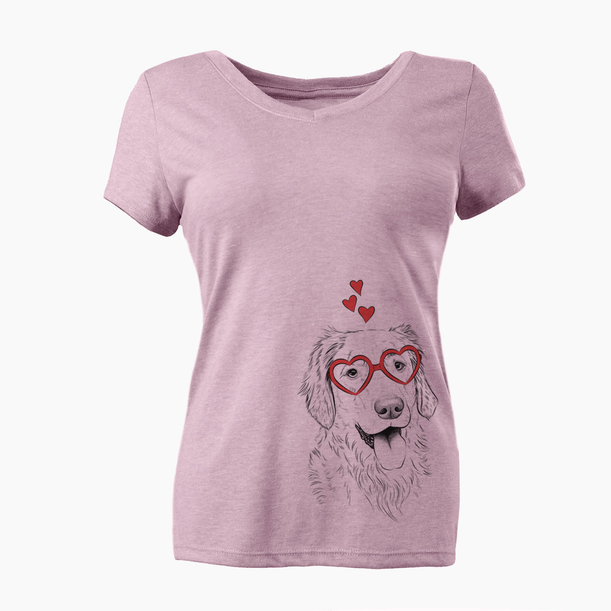 Valentine Semba the Golden Retriever - Women's Perfect V-neck Shirt