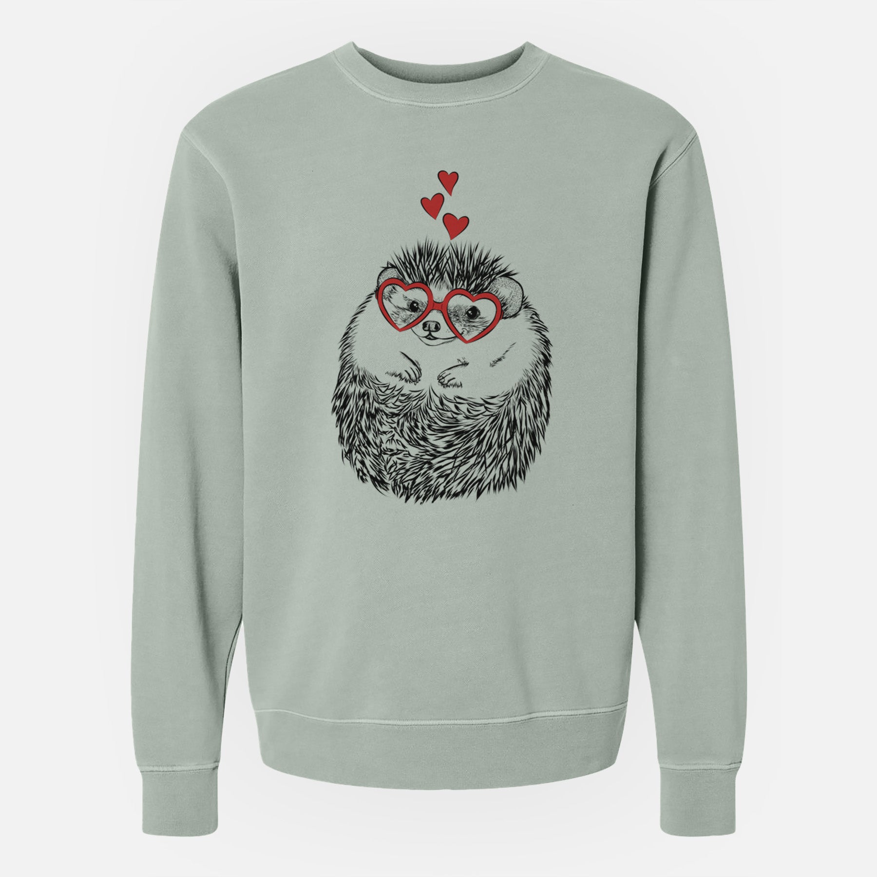 Valentine Sid the Hedgehog - Unisex Pigment Dyed Crew Sweatshirt