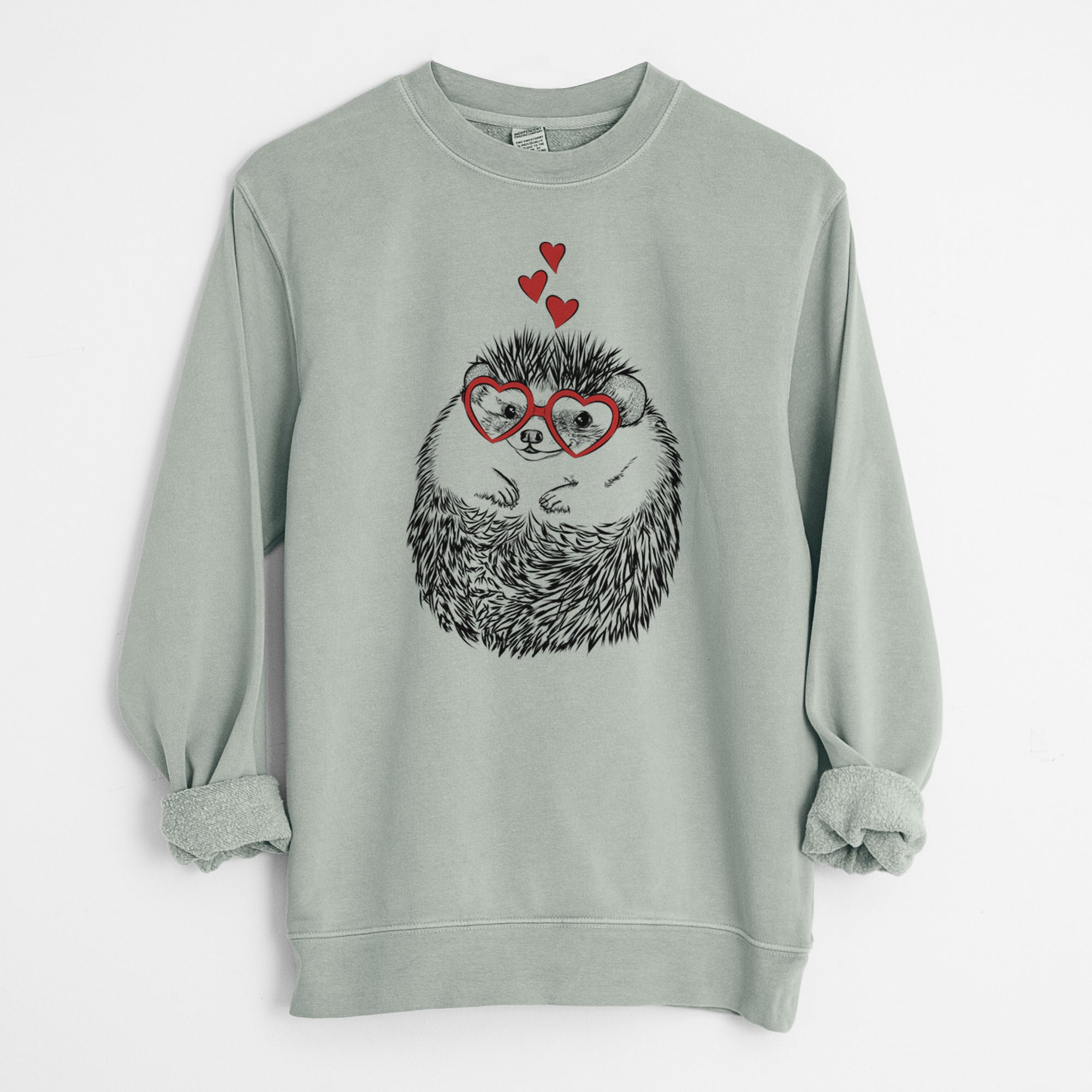 Valentine Sid the Hedgehog - Unisex Pigment Dyed Crew Sweatshirt