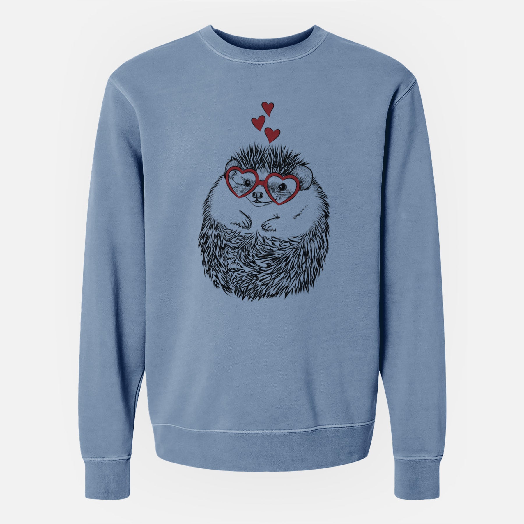 Valentine Sid the Hedgehog - Unisex Pigment Dyed Crew Sweatshirt