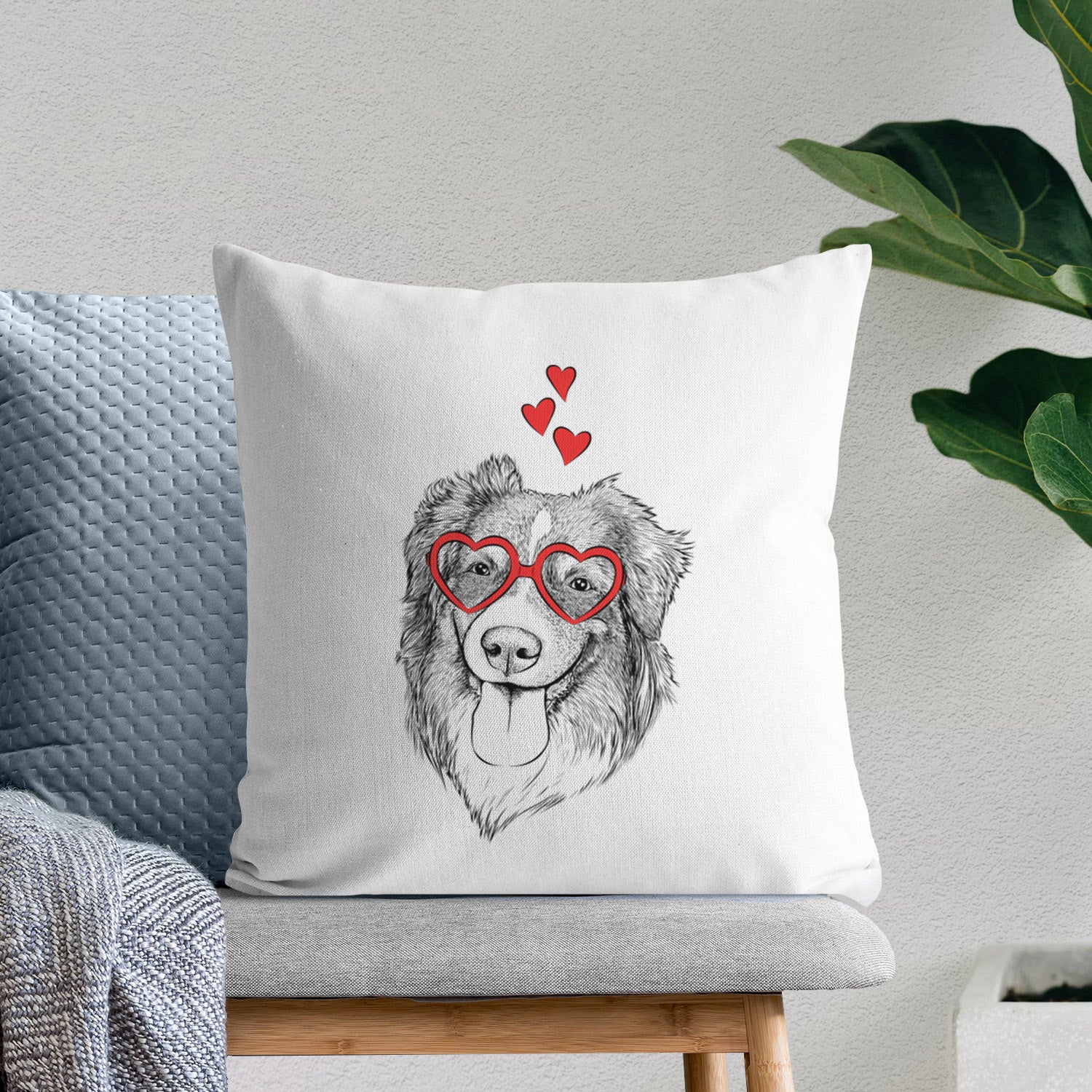 Siena the Australian Shepherd - Throw Pillow Cover