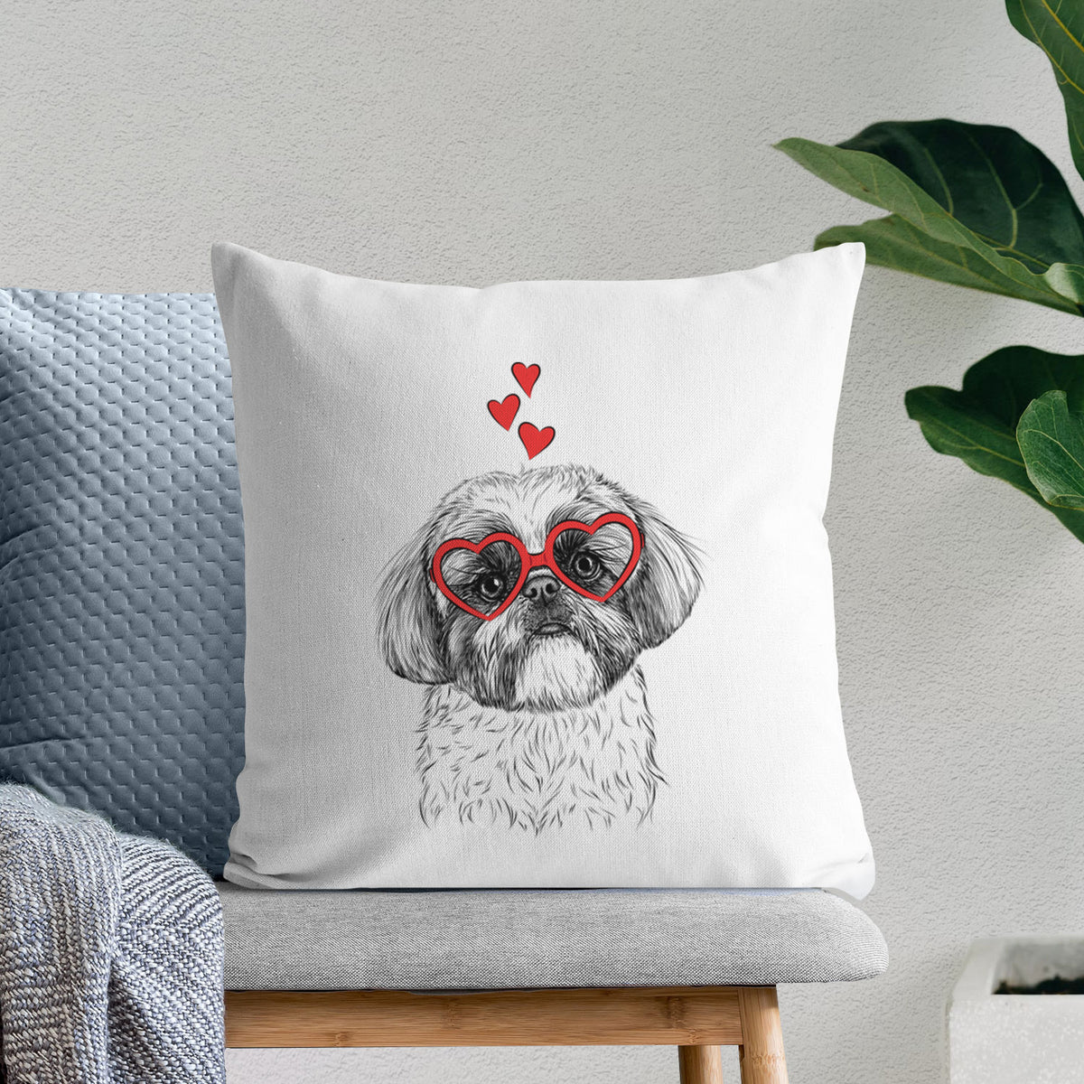 Simon the Shih Tzu - Throw Pillow Cover
