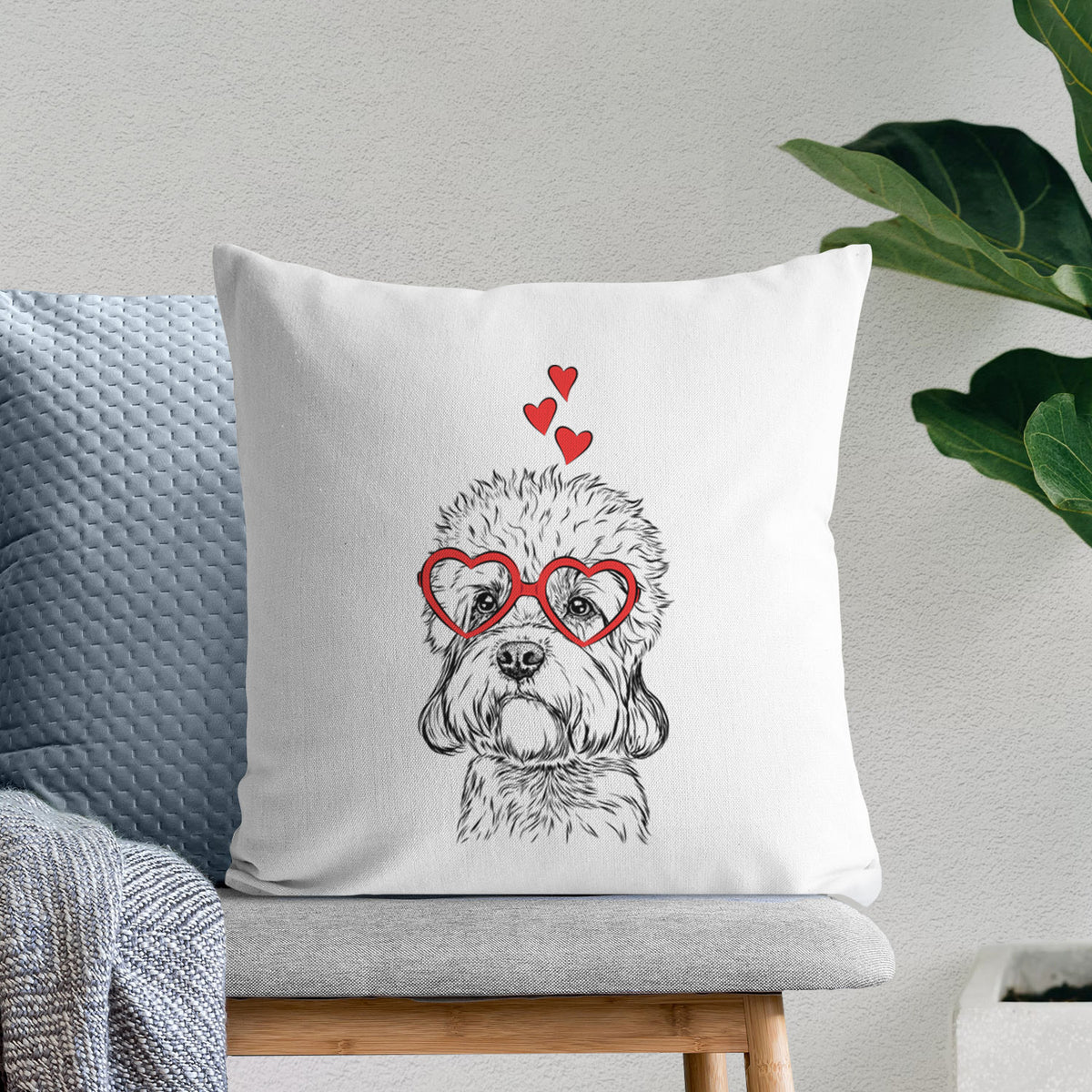 Sir Walter the Dandie Dinmont Terrier - Throw Pillow Cover
