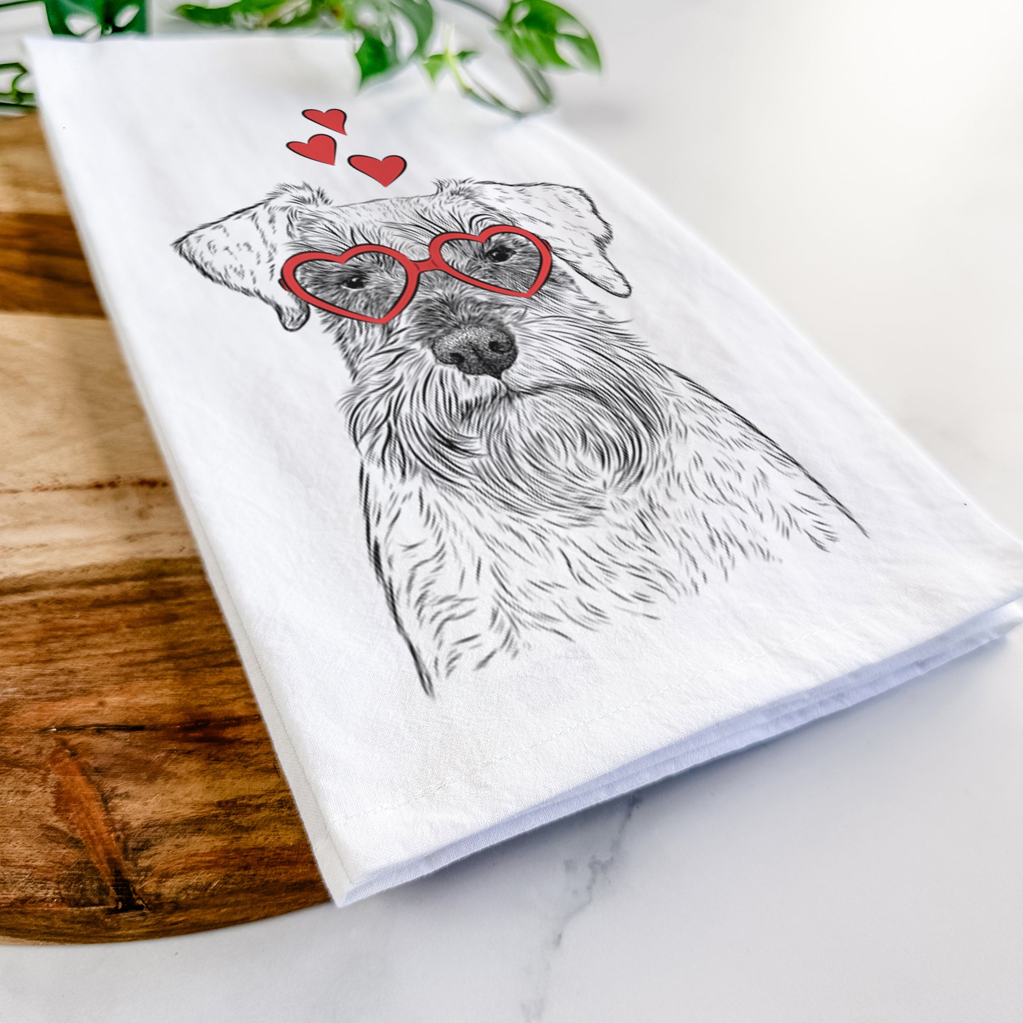 Smokey the Miniature Schnauzer Tea Towel