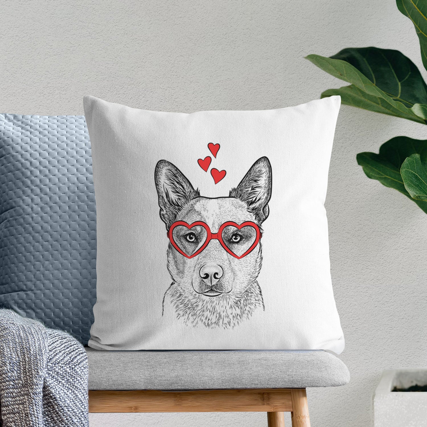 Snap the Australian Cattle Dog - Throw Pillow Cover