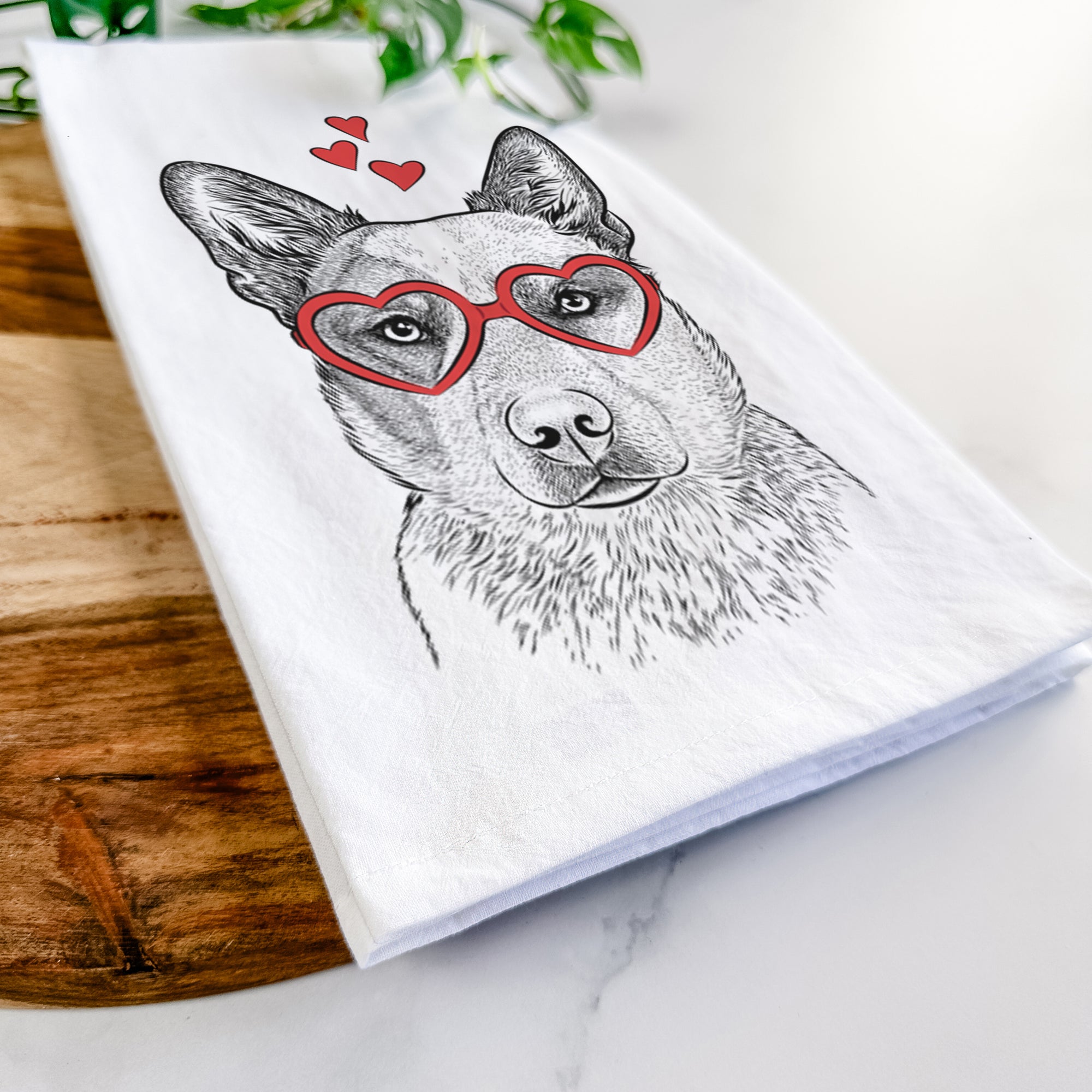 Snap the Australian Cattle Dog Tea Towel