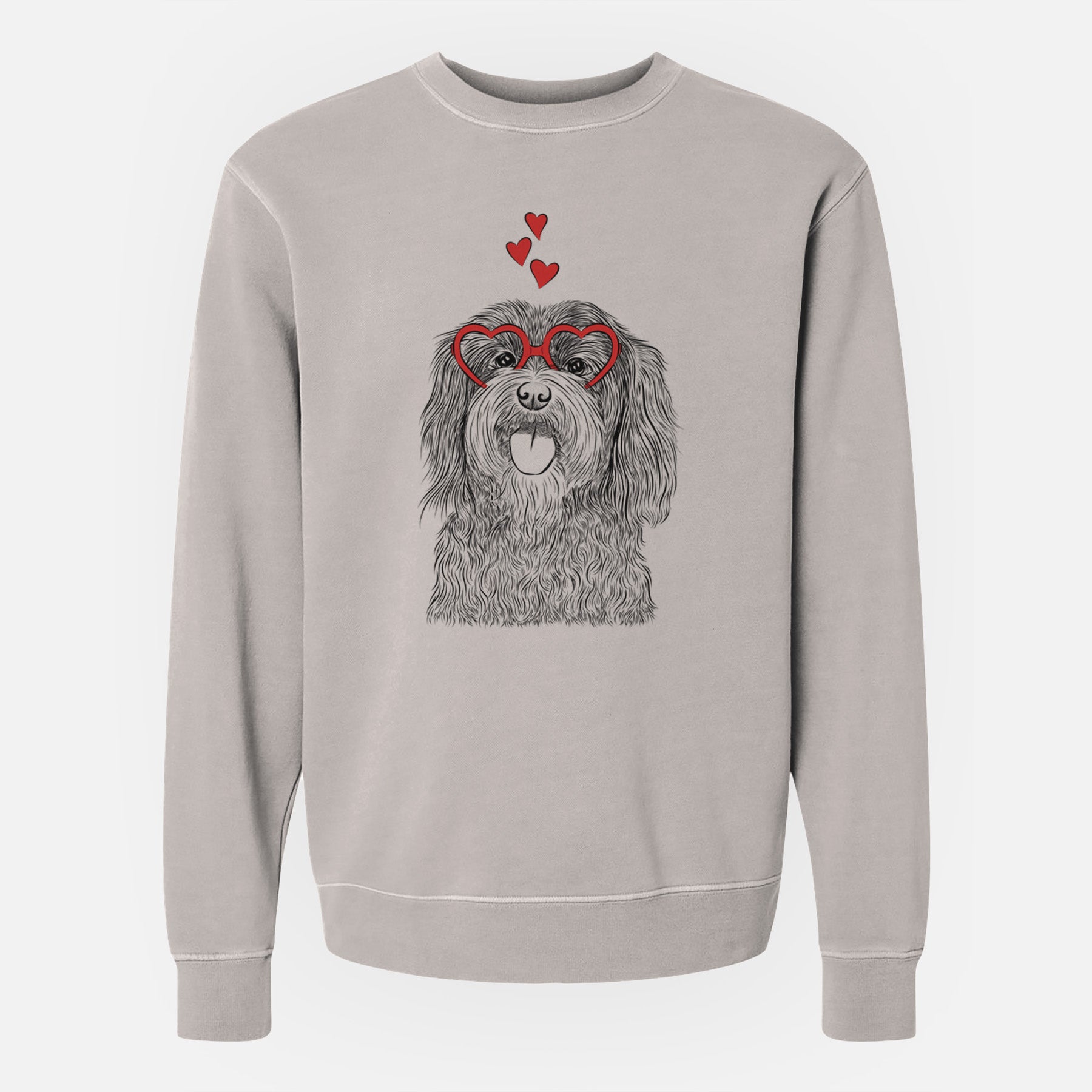 Valentine Sophie the Havanese - Unisex Pigment Dyed Crew Sweatshirt