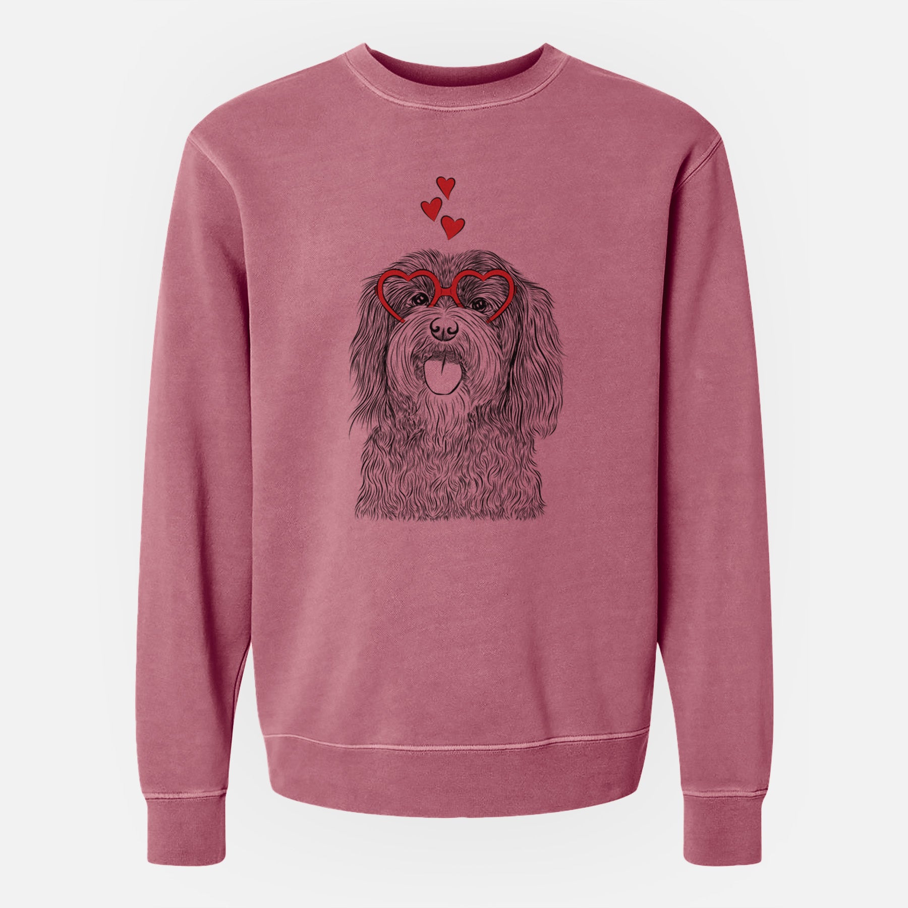 Valentine Sophie the Havanese - Unisex Pigment Dyed Crew Sweatshirt