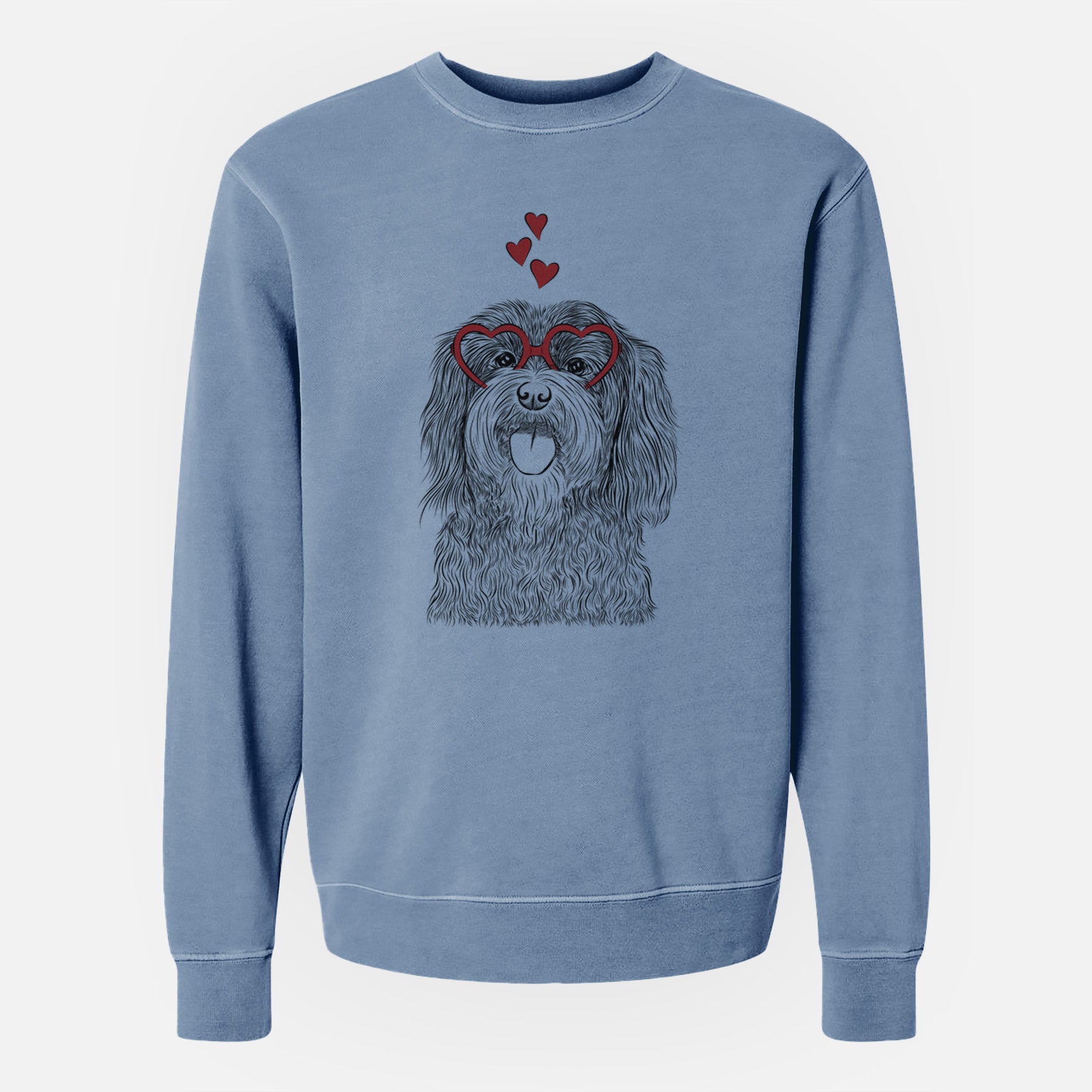 Valentine Sophie the Havanese - Unisex Pigment Dyed Crew Sweatshirt