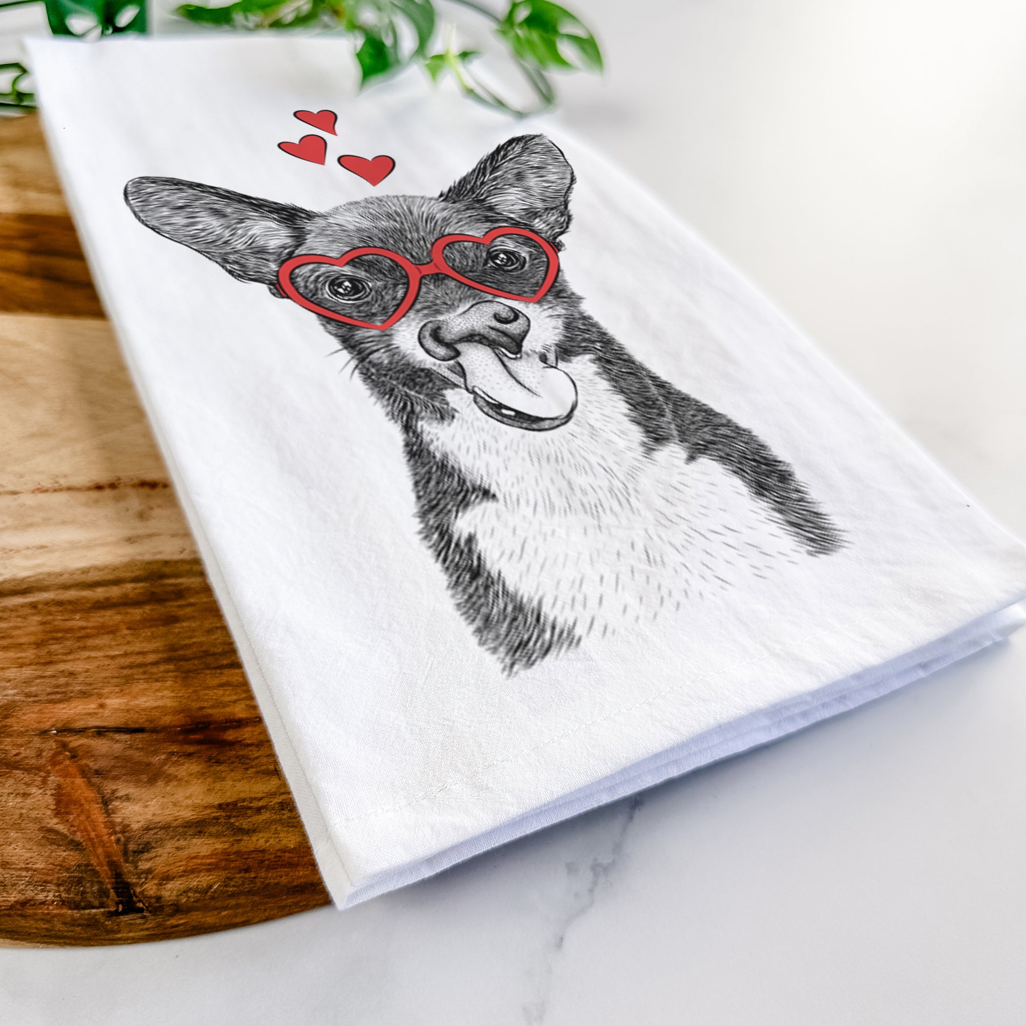 Sprout the Chihuahua Mix Tea Towel