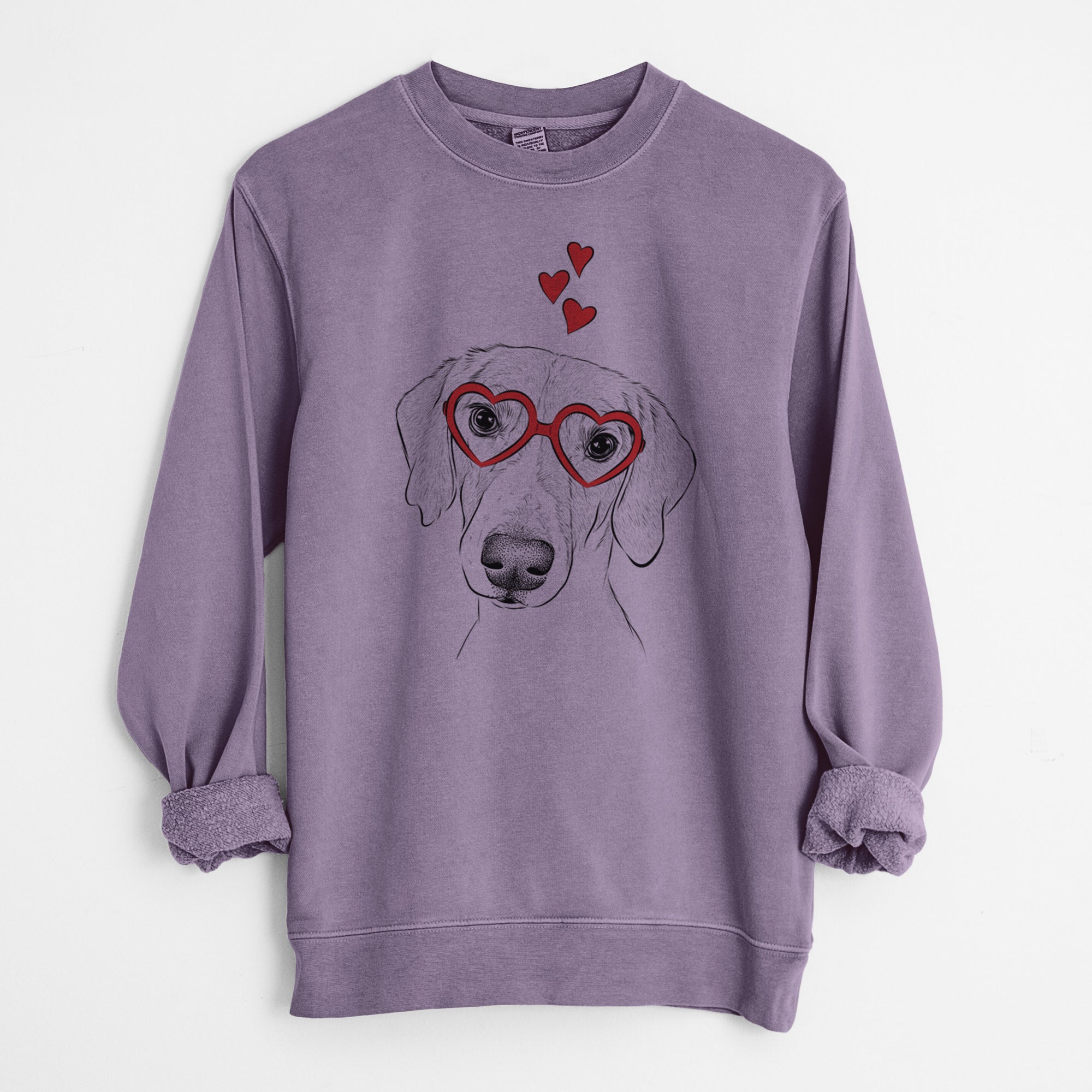 Valentine Stanley the Foxhound - Unisex Pigment Dyed Crew Sweatshirt