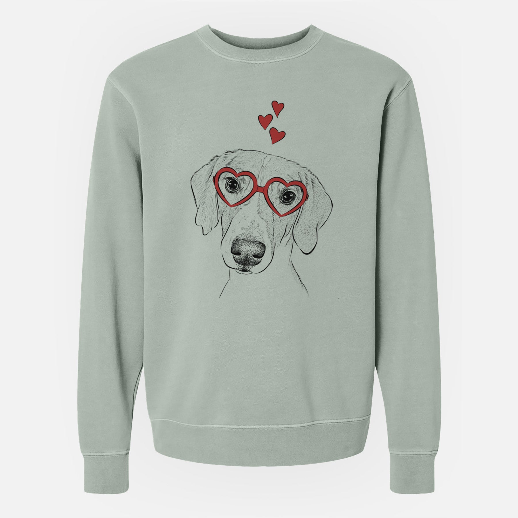 Valentine Stanley the Foxhound - Unisex Pigment Dyed Crew Sweatshirt