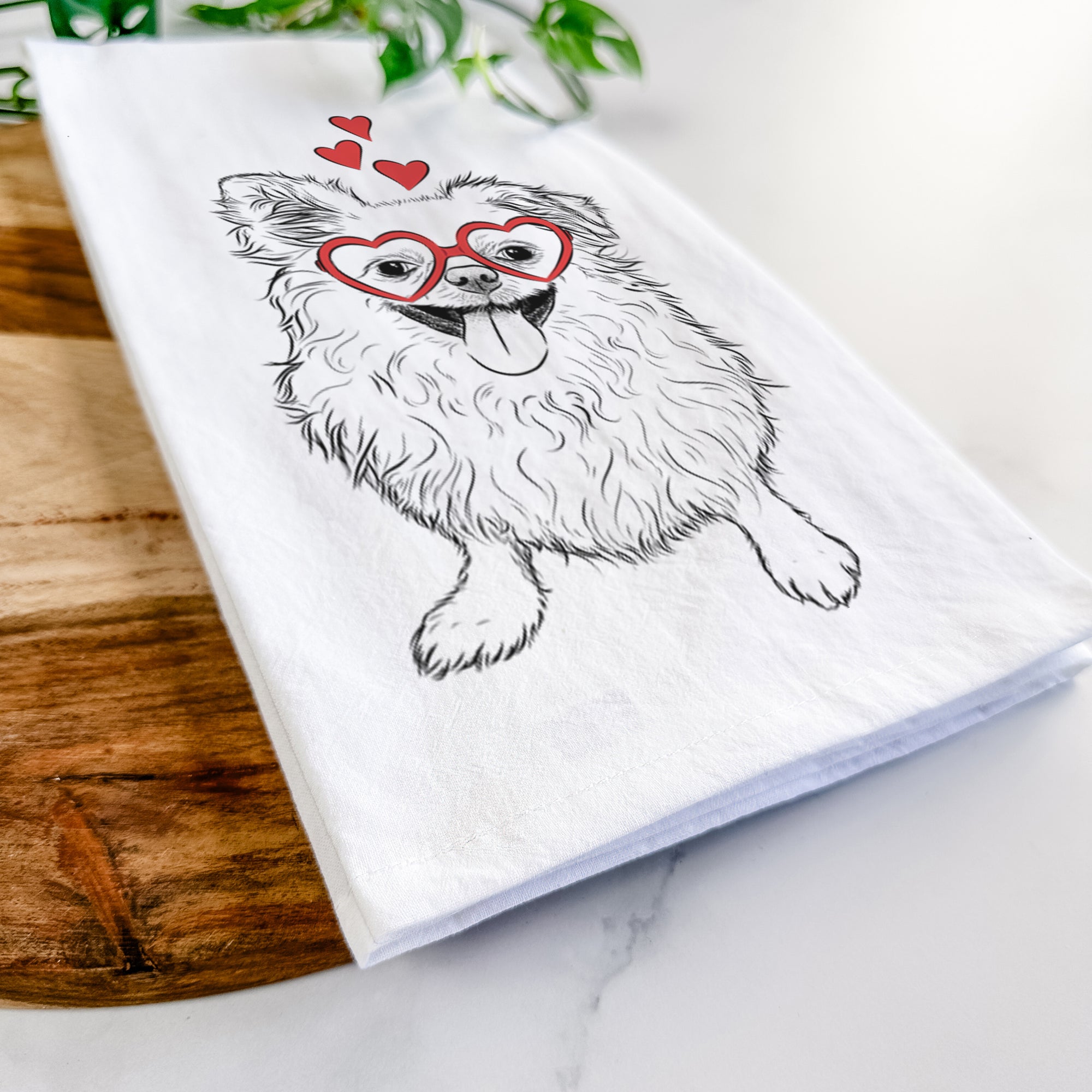 Stuart the Longhaired Chihuahua Tea Towel