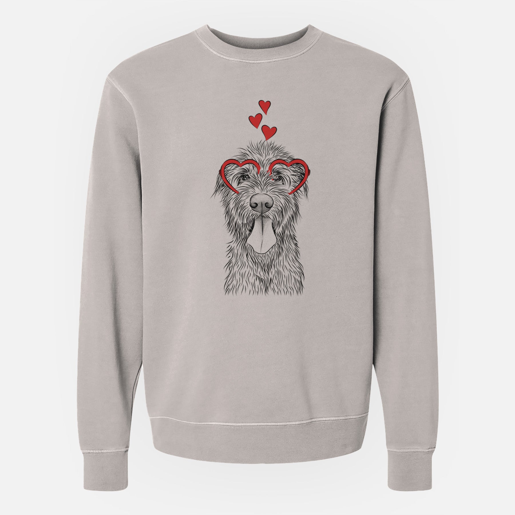 Valentine Sullivan the Irish Wolfhound - Unisex Pigment Dyed Crew Sweatshirt