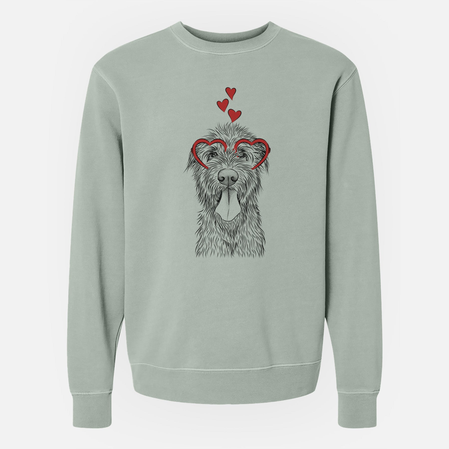 Valentine Sullivan the Irish Wolfhound - Unisex Pigment Dyed Crew Sweatshirt