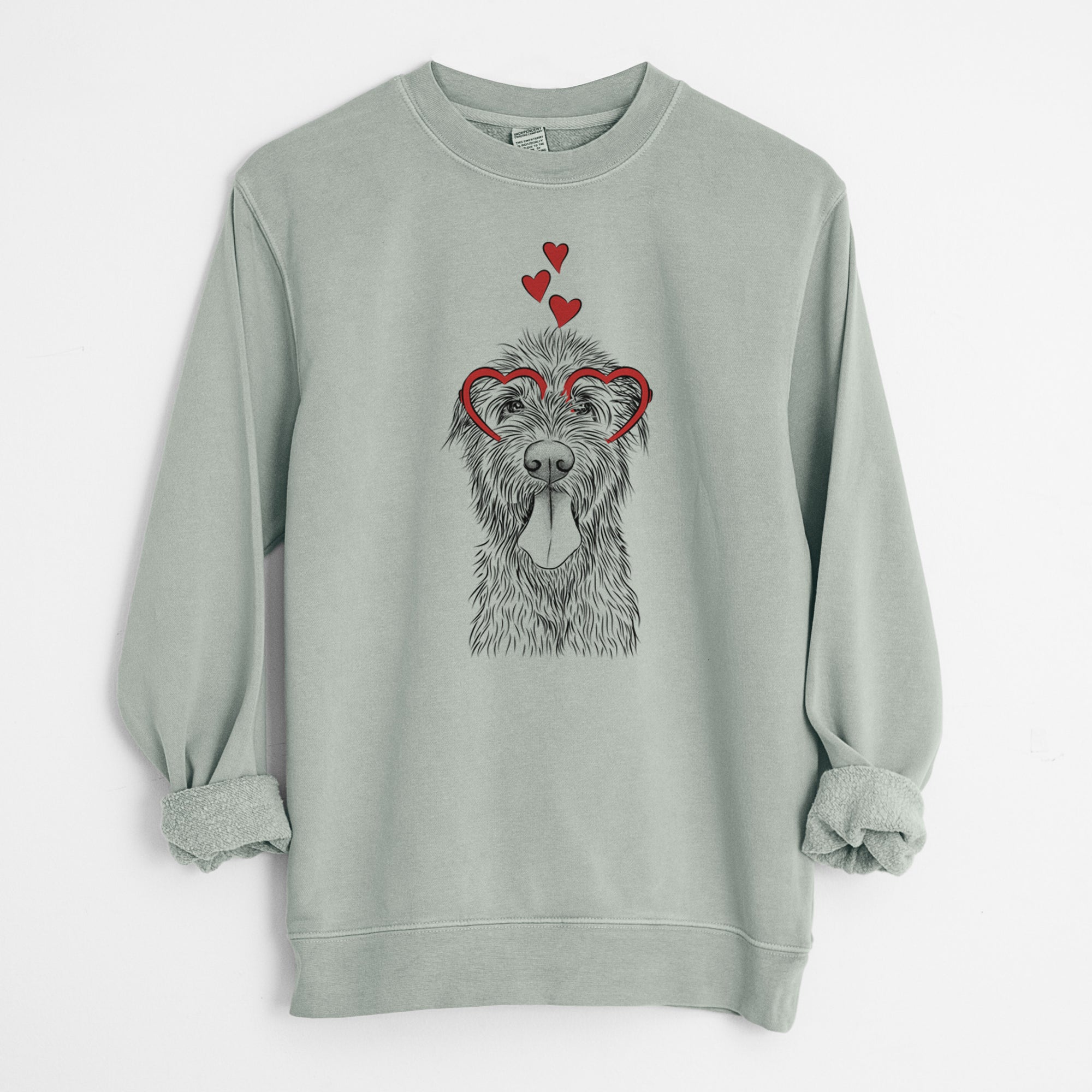 Valentine Sullivan the Irish Wolfhound - Unisex Pigment Dyed Crew Sweatshirt