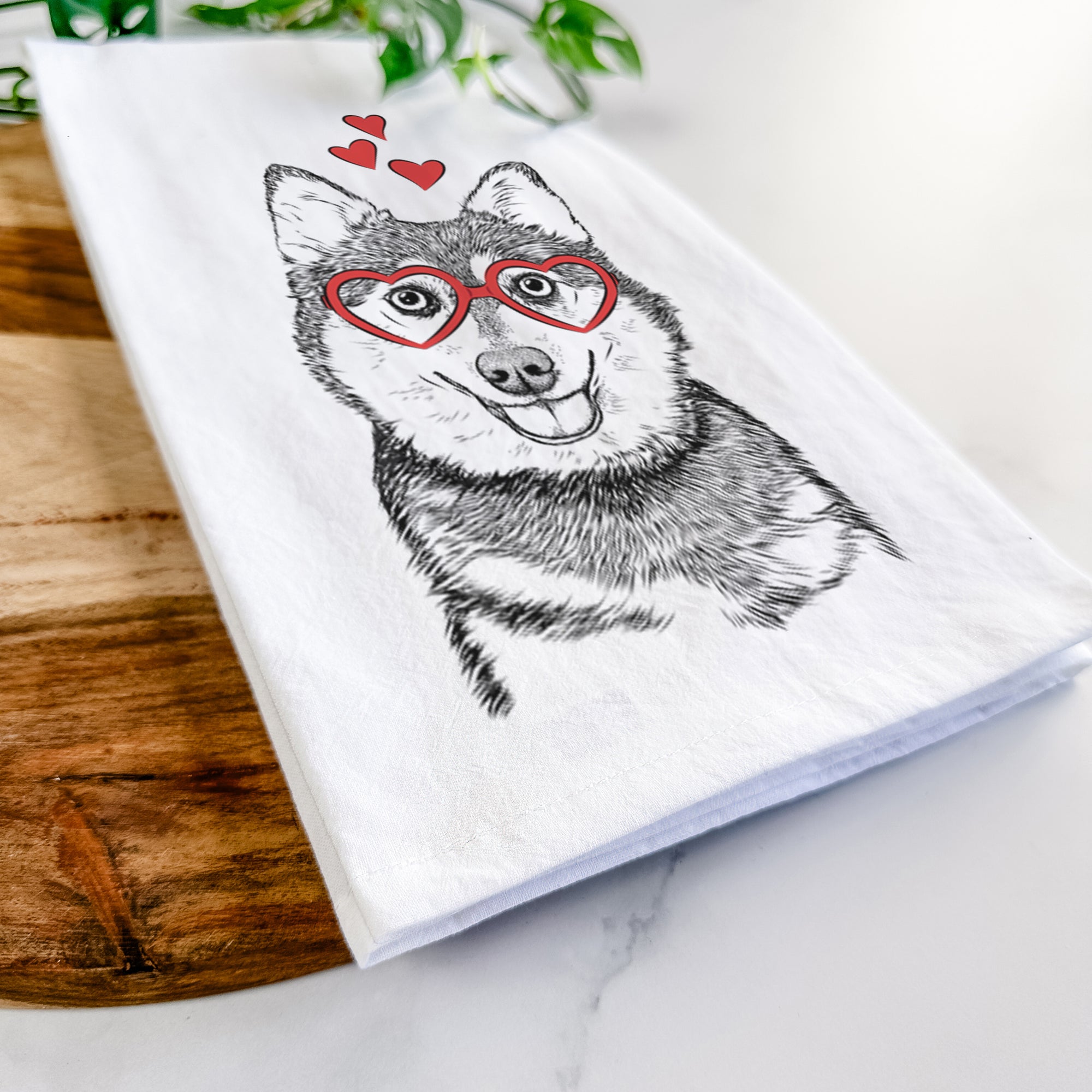 Tellie the Alaskan Klee Kai Tea Towel