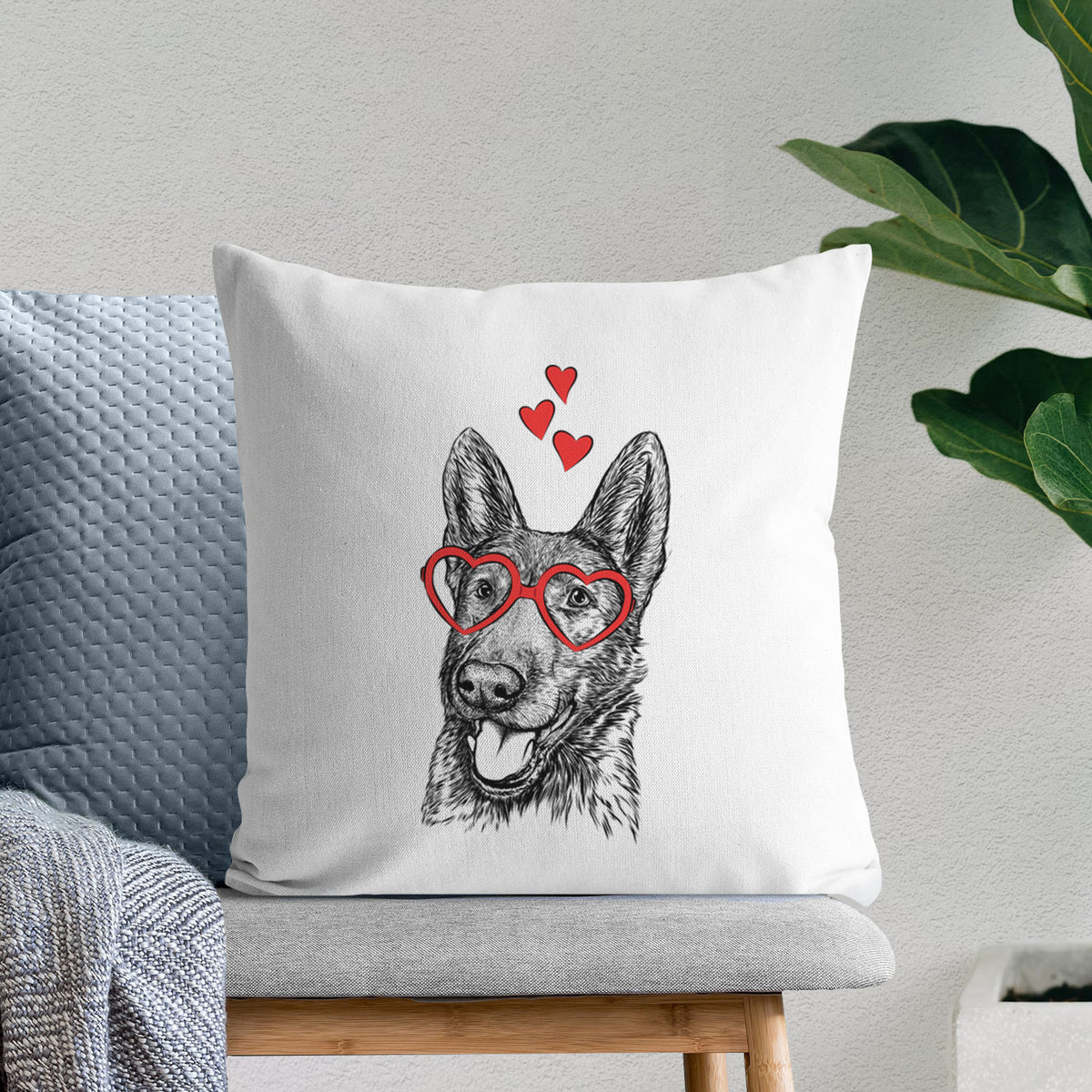 Tena the German Shepherd - Throw Pillow Cover