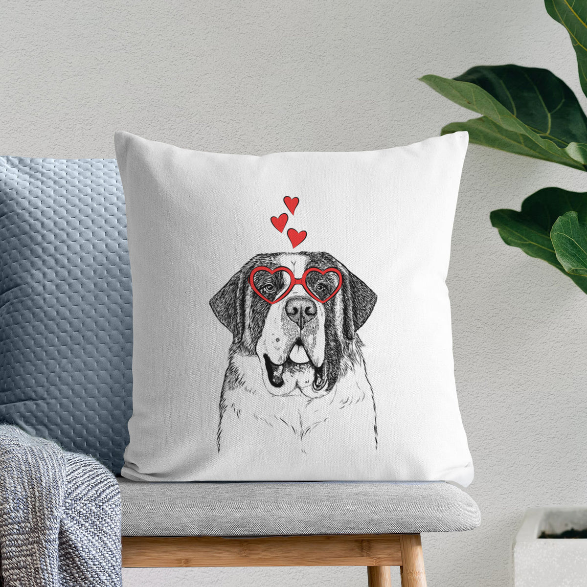 Thor the Saint Bernard - Throw Pillow Cover
