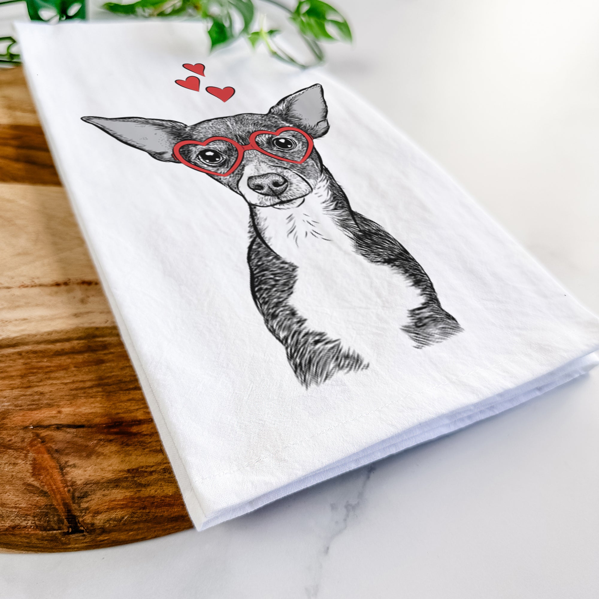 Tiny Archie the Mixed Breed Tea Towel