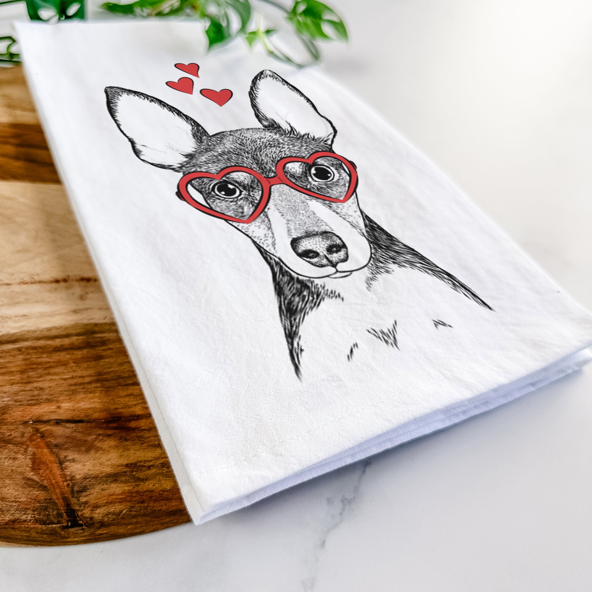 Tiny the Toy Fox Terrier Tea Towel